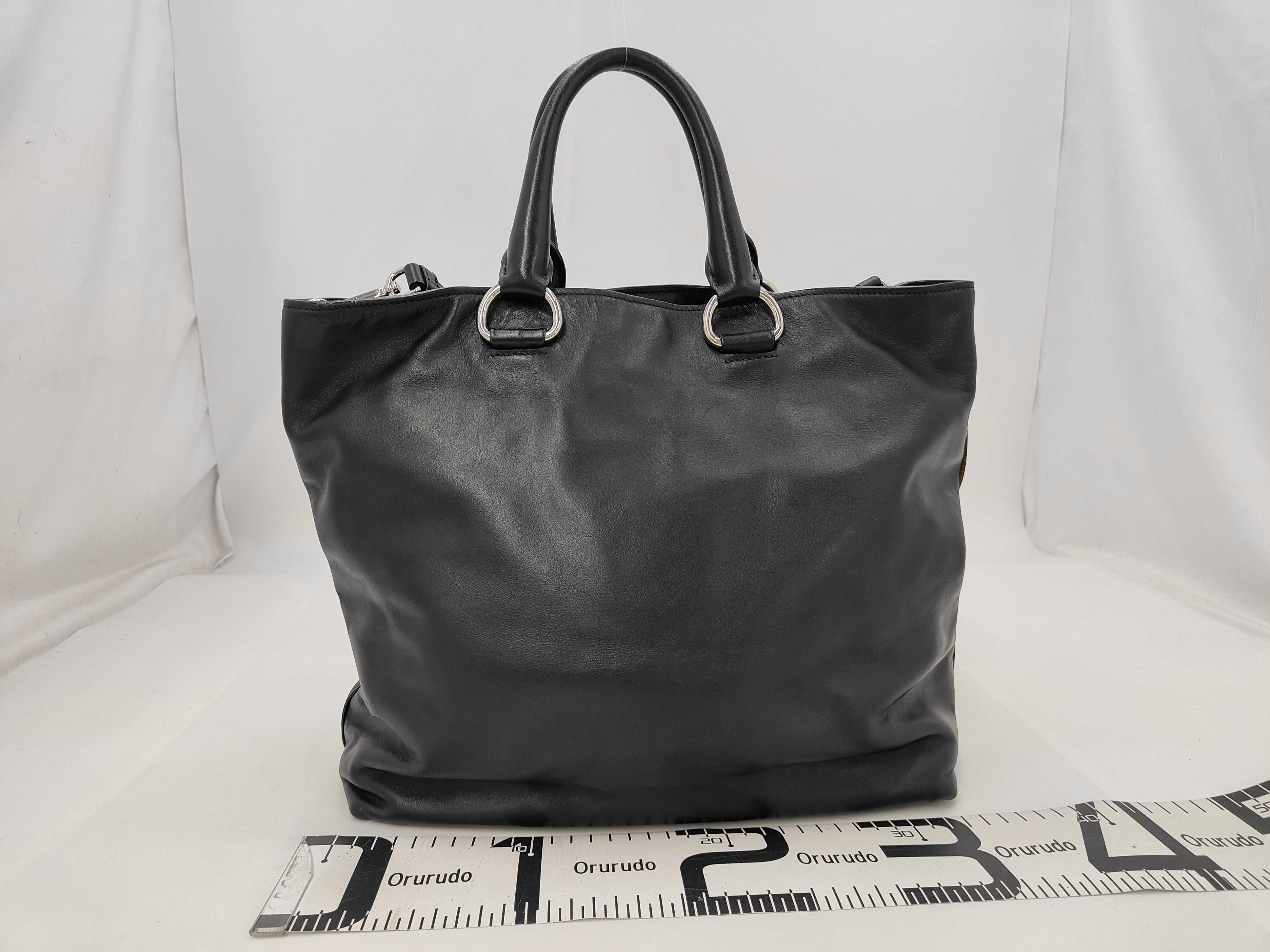Soft Calfskin Tote Shoulder Bag 2-Way Handbag — view 2