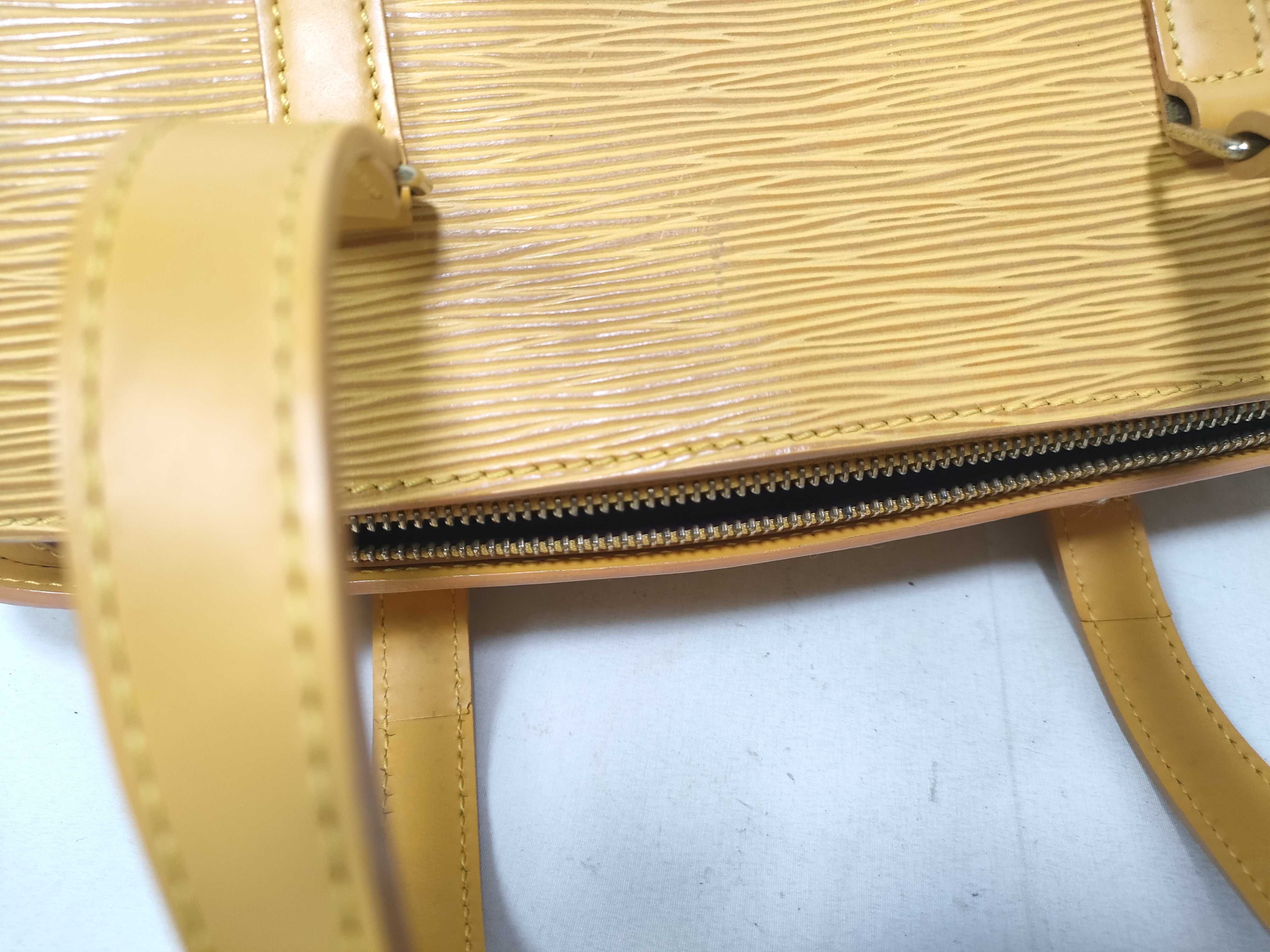 Epi Leather Handbag, Yellow Handbag — view 12