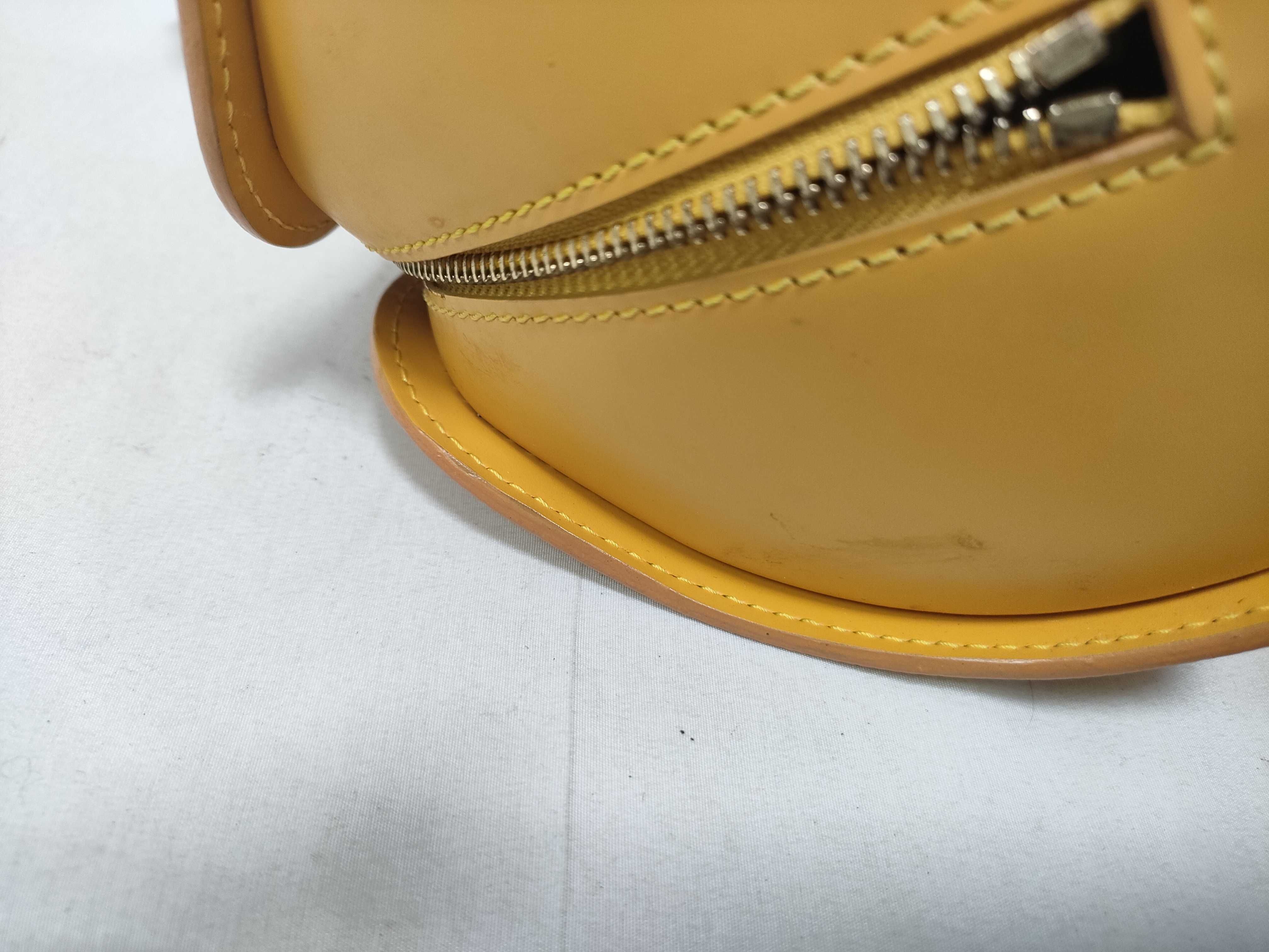 Epi Leather Handbag, Yellow Handbag — view 7
