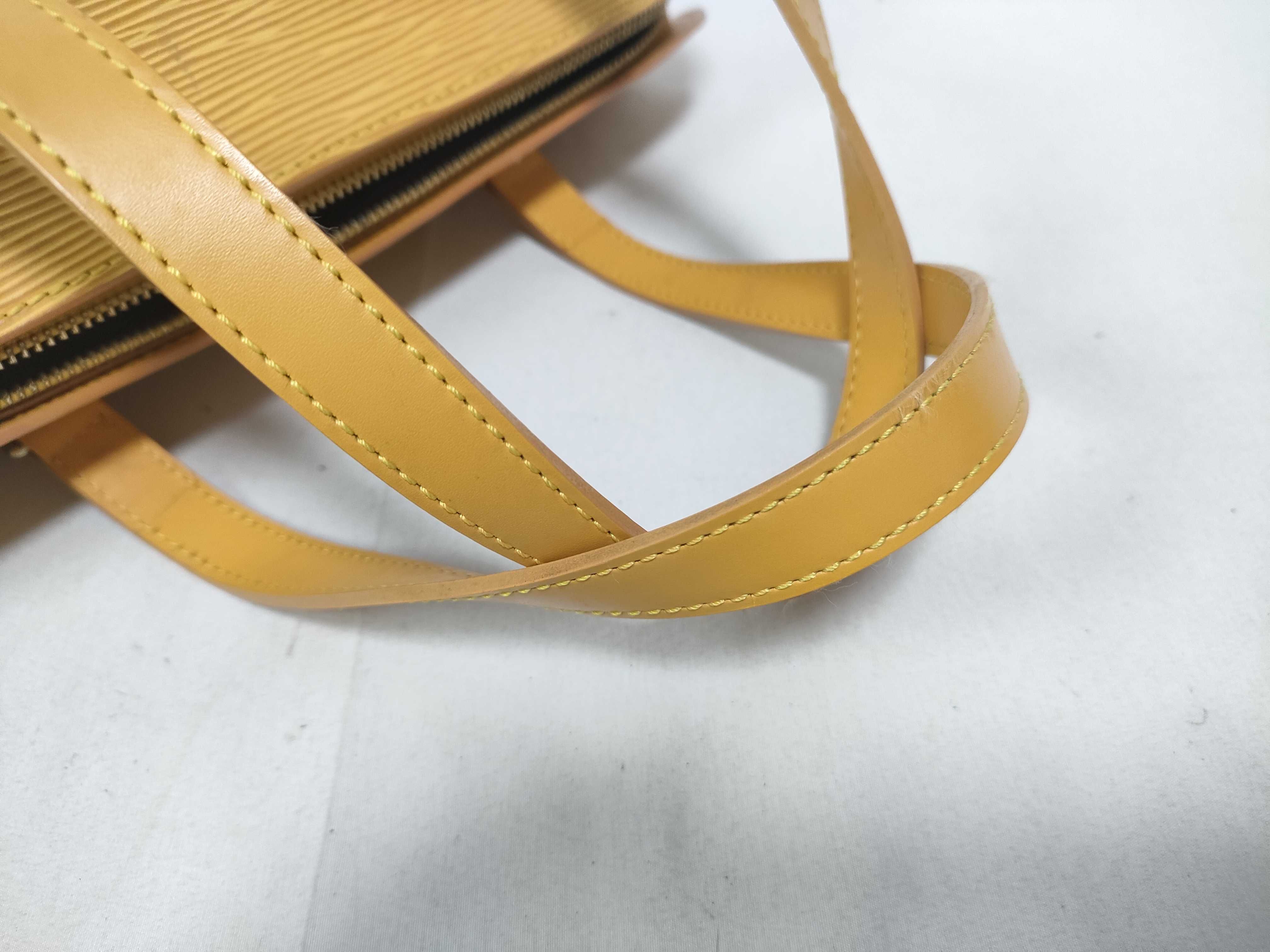 Epi Leather Handbag, Yellow Handbag — view 8