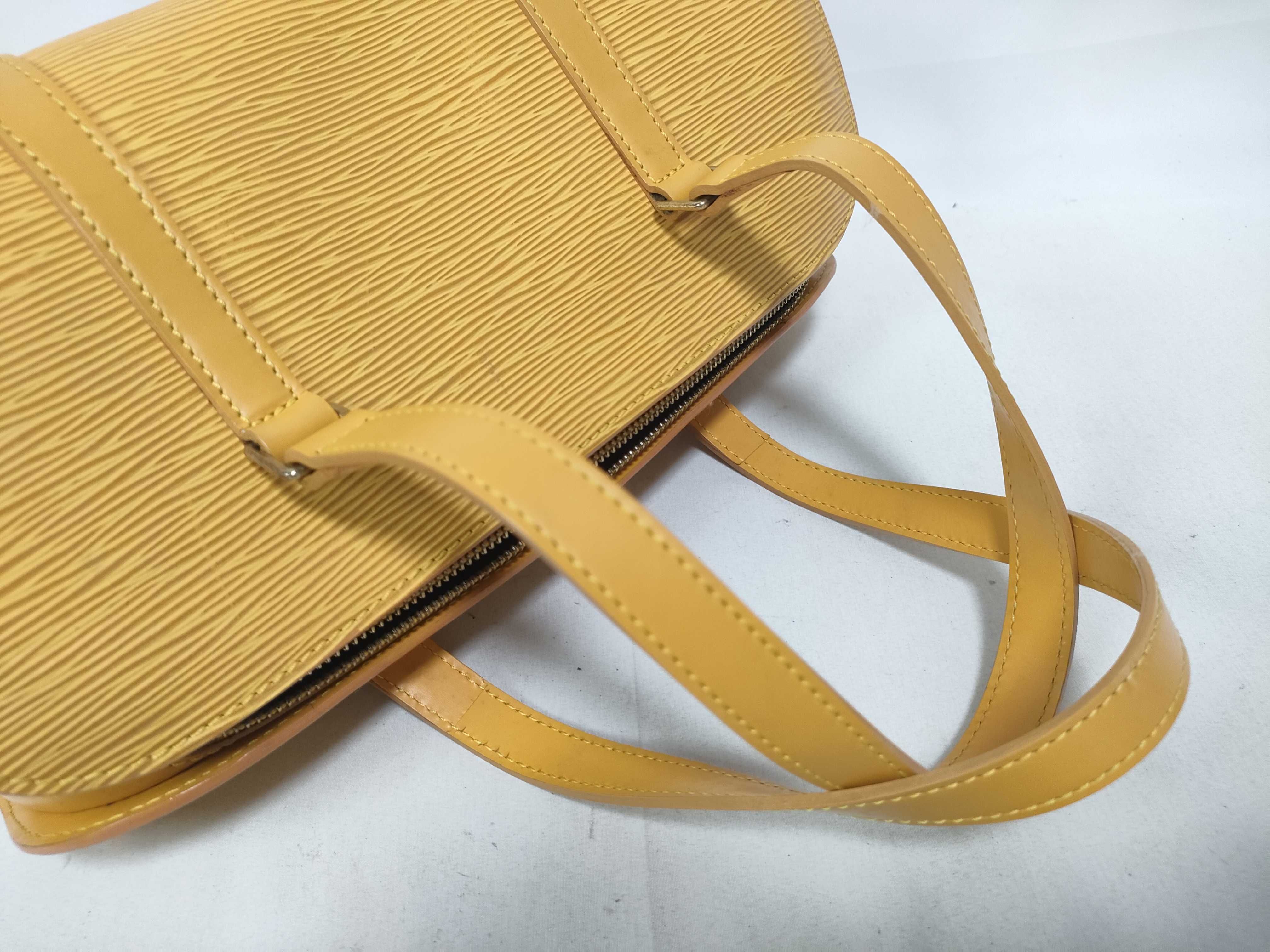 Epi Leather Handbag, Yellow Handbag — view 9