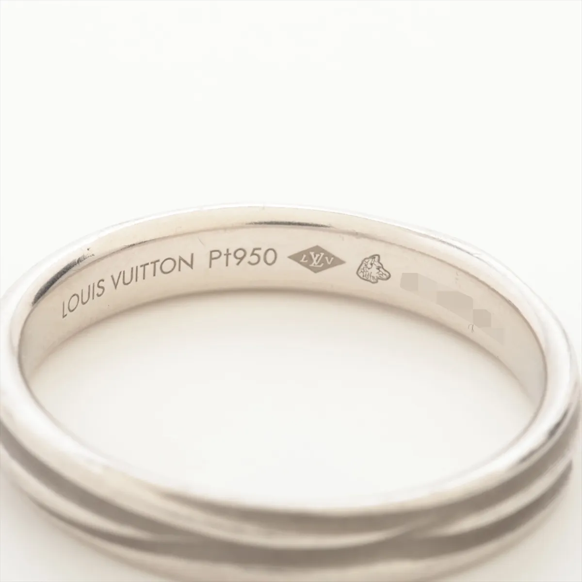 Alliance Epi Ring, Pt950, 4.7g, 55 G59394, dents, scratches. — view 3