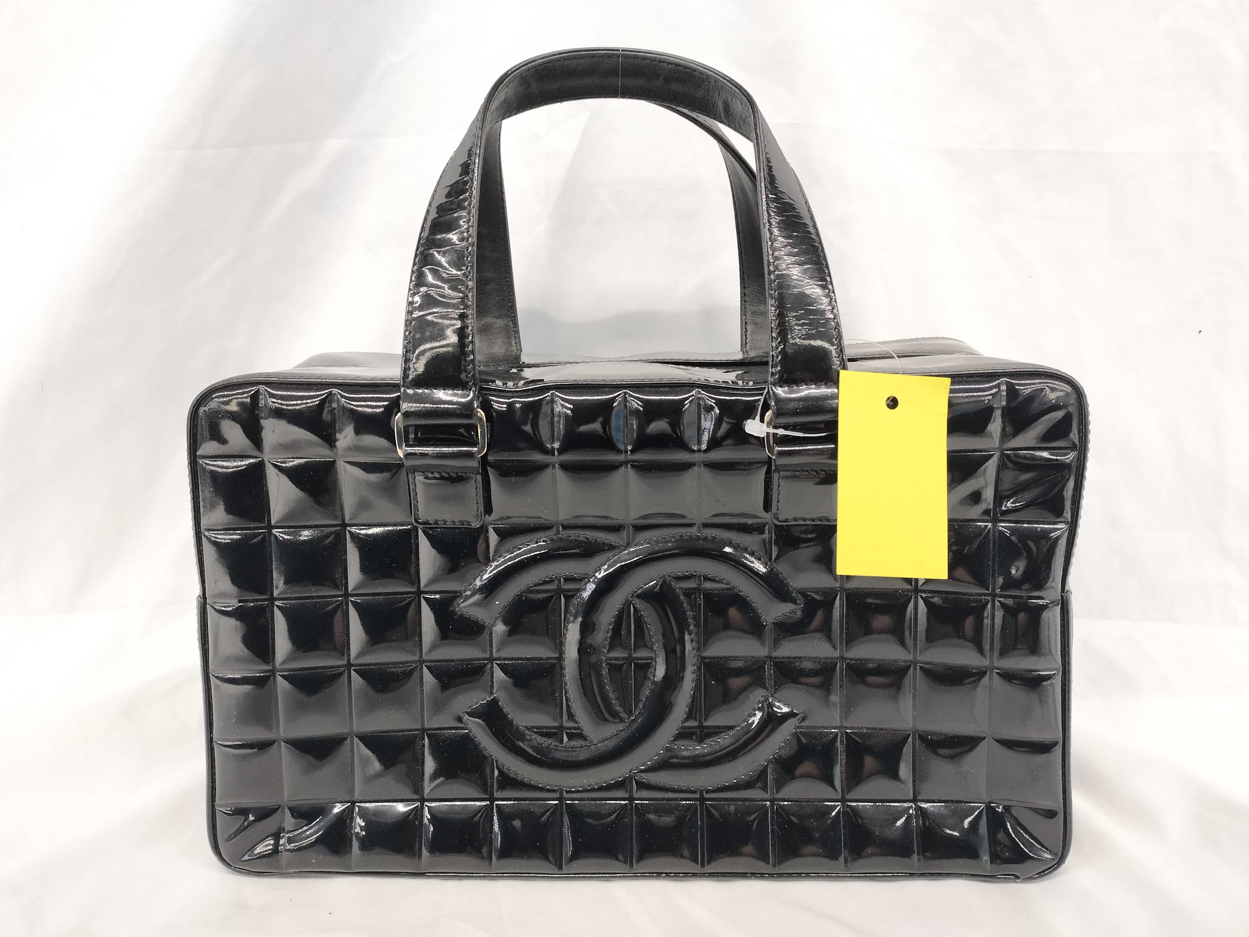 Chocolate Bar Patent Leather Handbag