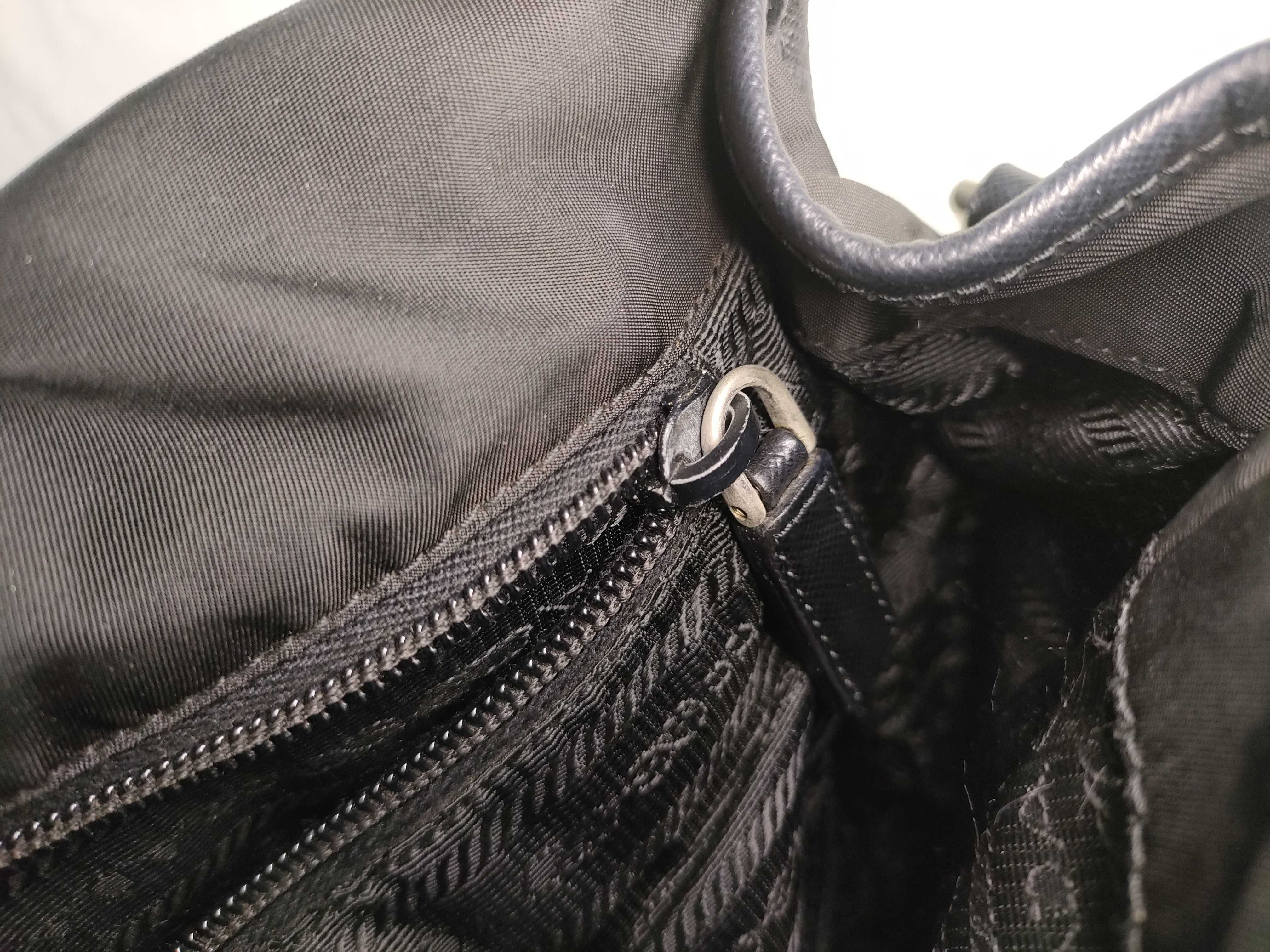 Nylon Shoulder Bag, Grayish Khaki — view 13