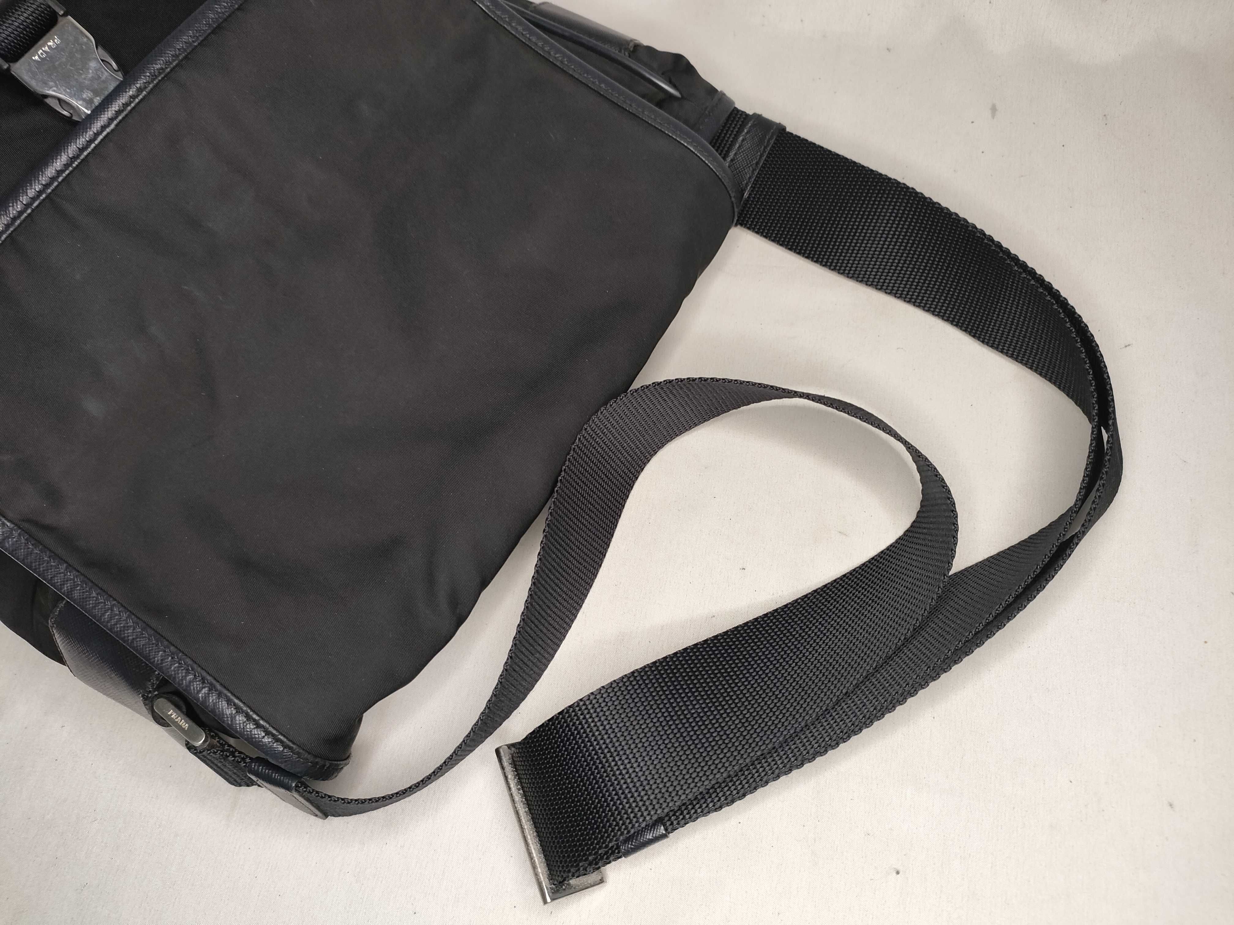 Nylon Shoulder Bag, Grayish Khaki — view 3