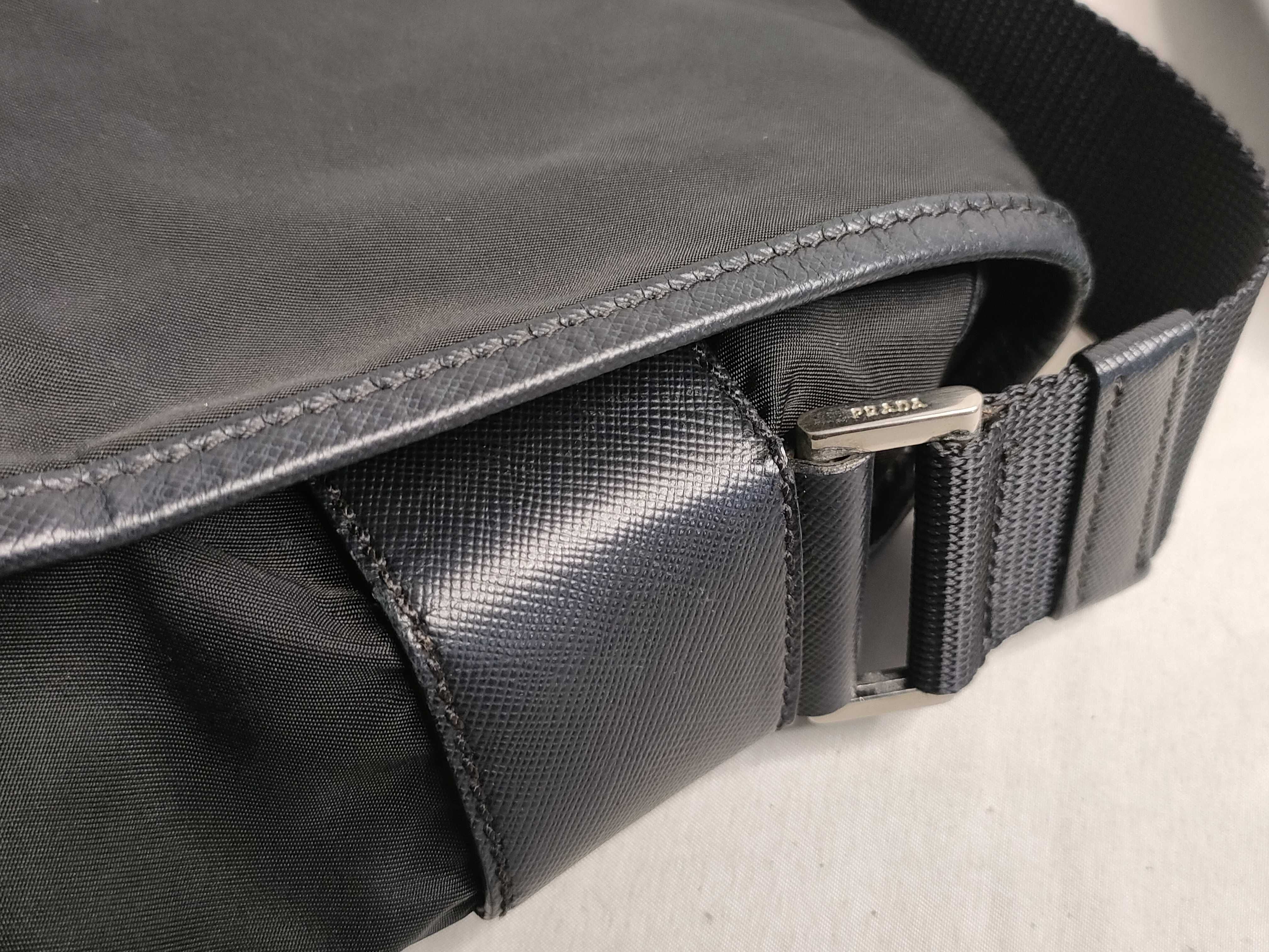Nylon Shoulder Bag, Grayish Khaki — view 5