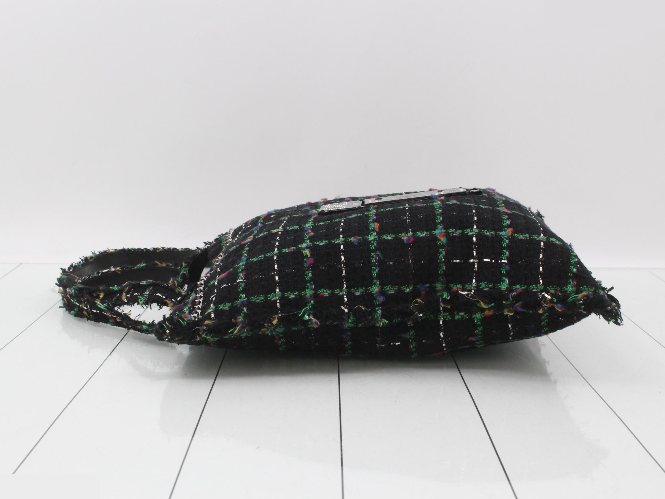 Tweed, multicolor, black, glitter, robot, number 24 — view 4