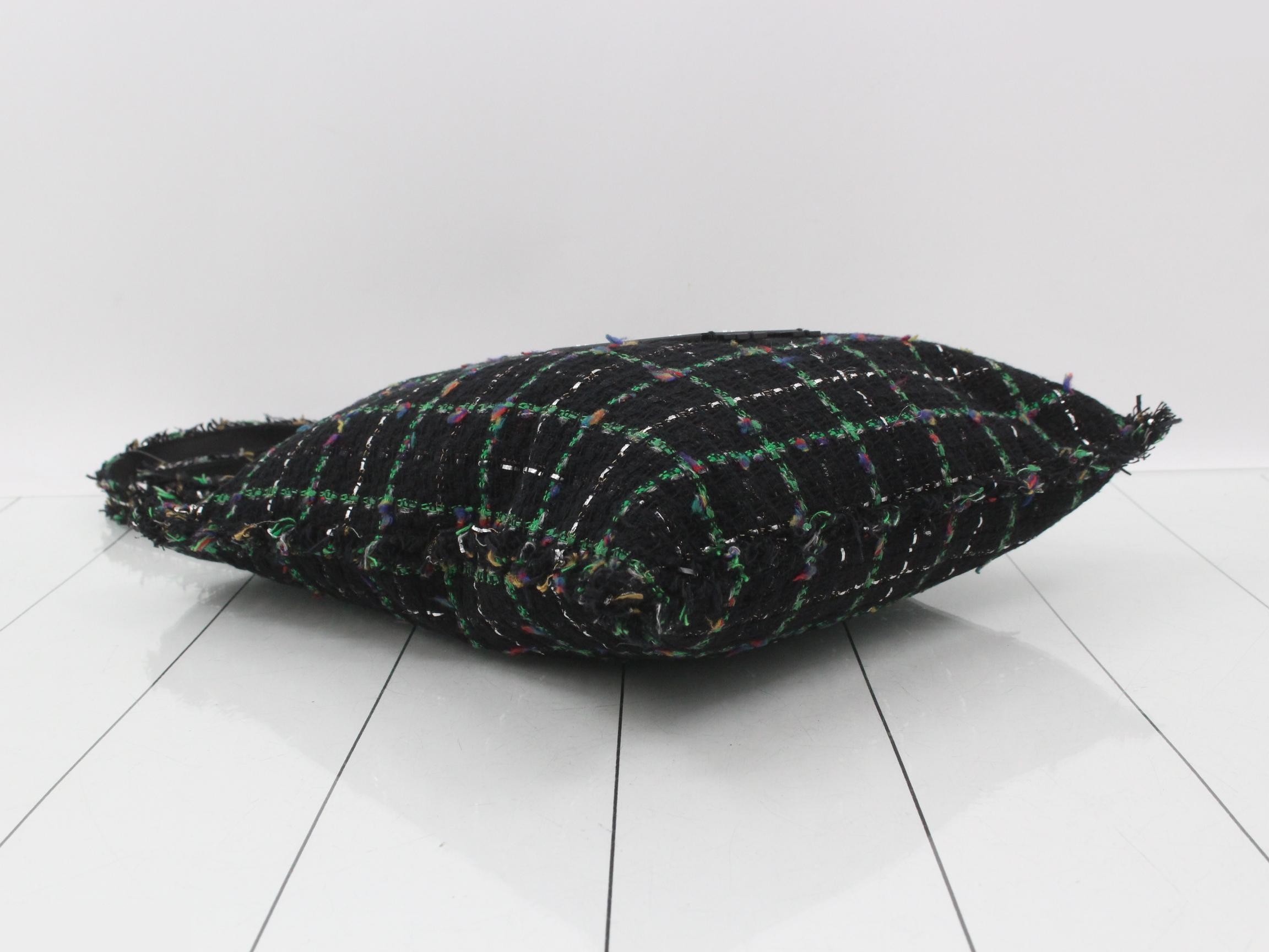 Tweed, multicolor, black, glitter, robot, number 24 — view 5