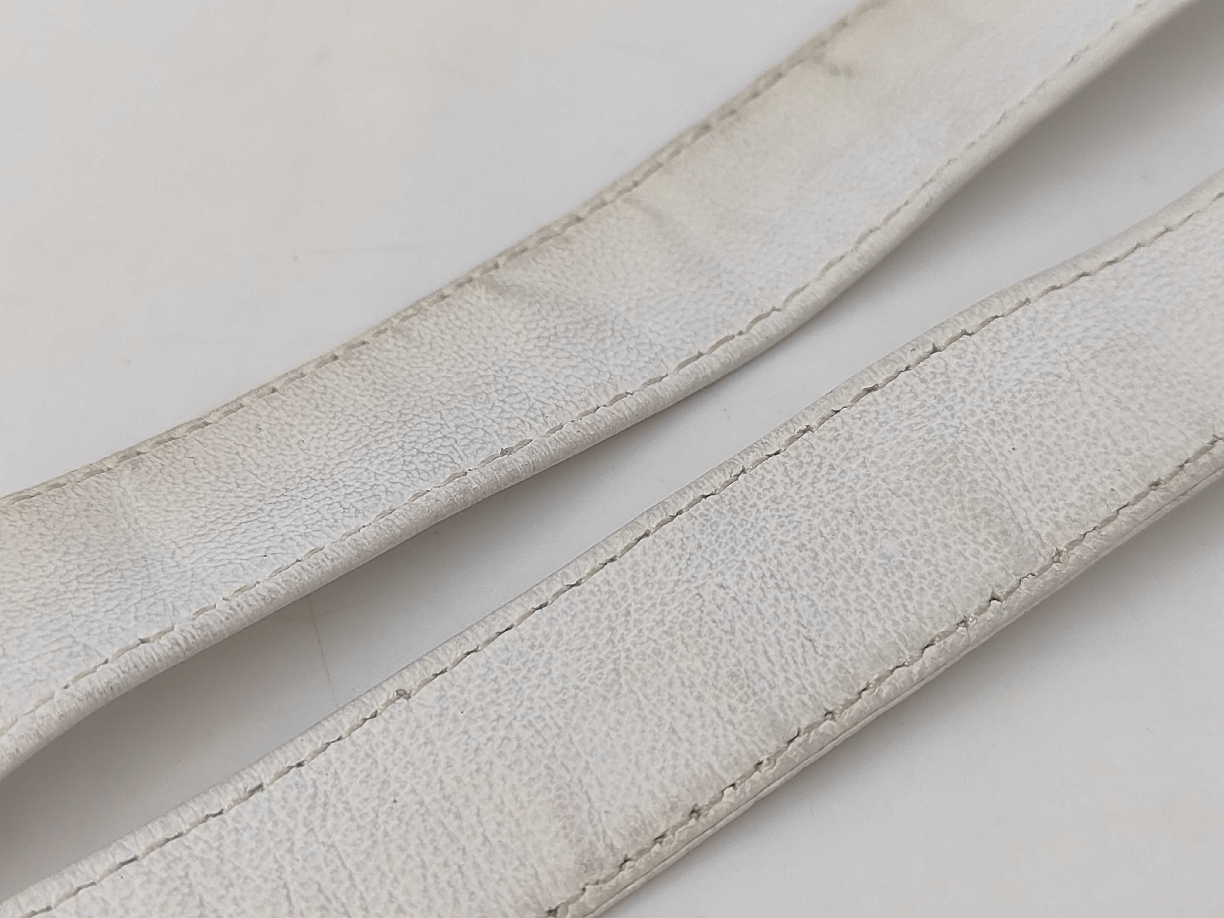 chain ribbon leather belt here mark gold belt — view 4