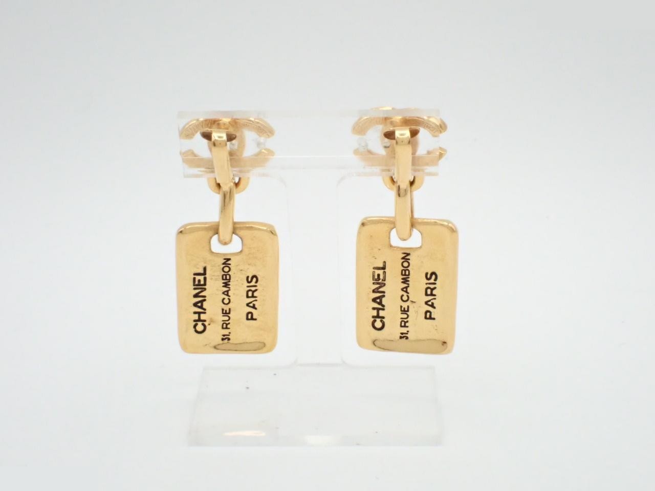 Coco Mark Gold Earrings — view 2