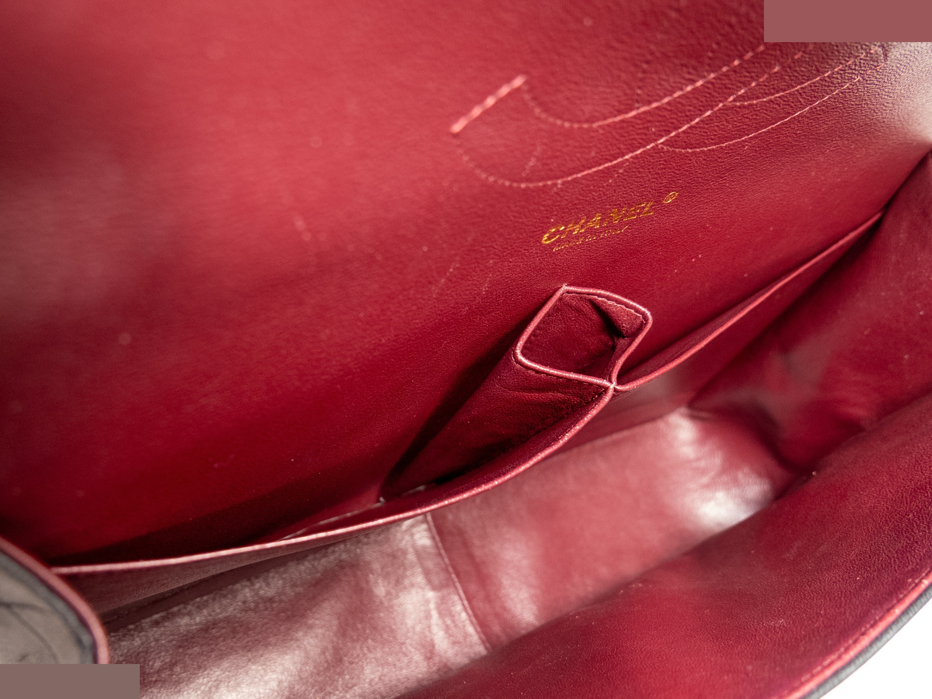 Large Matelassé bag, matching seal card, lambskin, black. — view 11