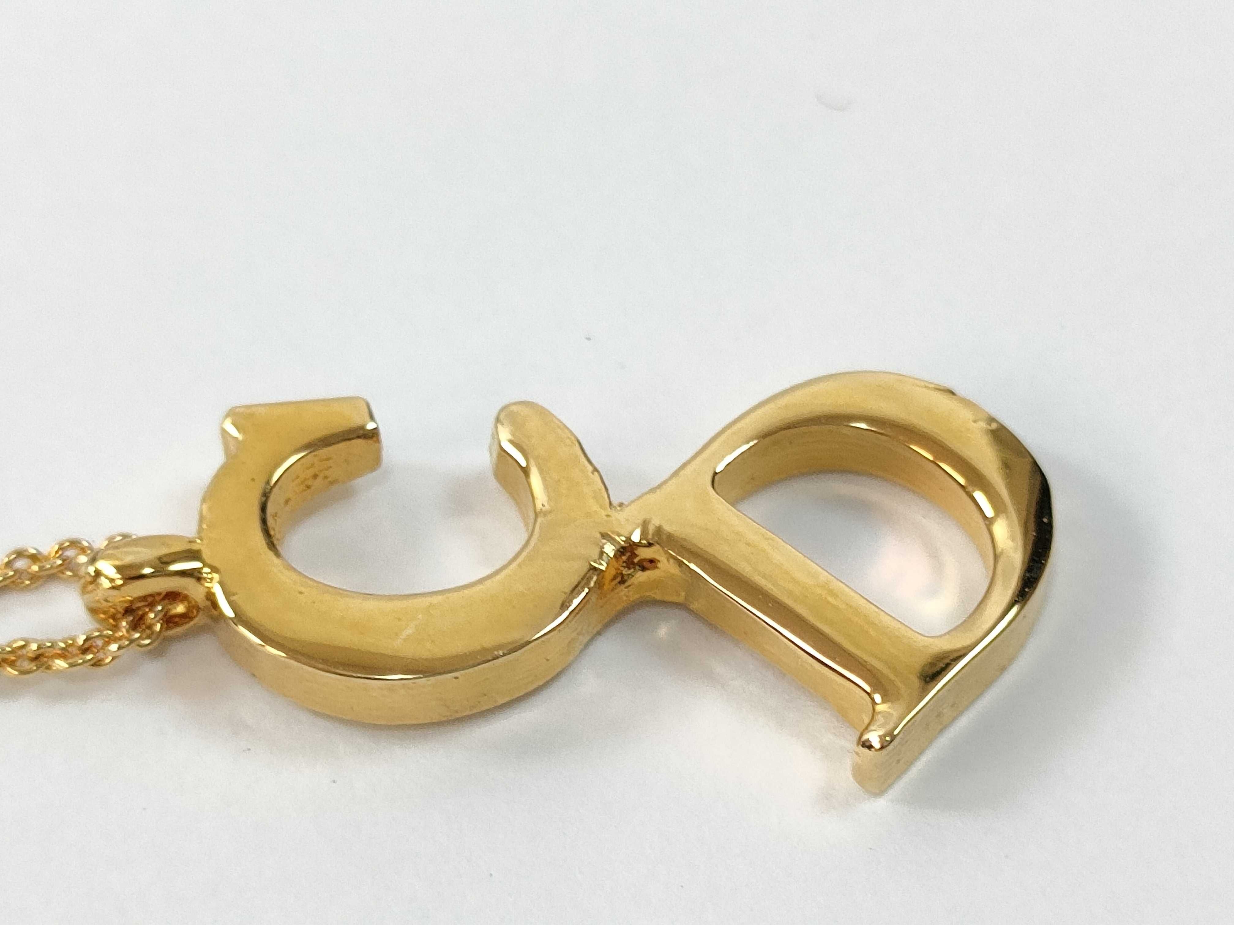 CD Logo Vintage Necklace Metal Gold Women's Necklace — view 4