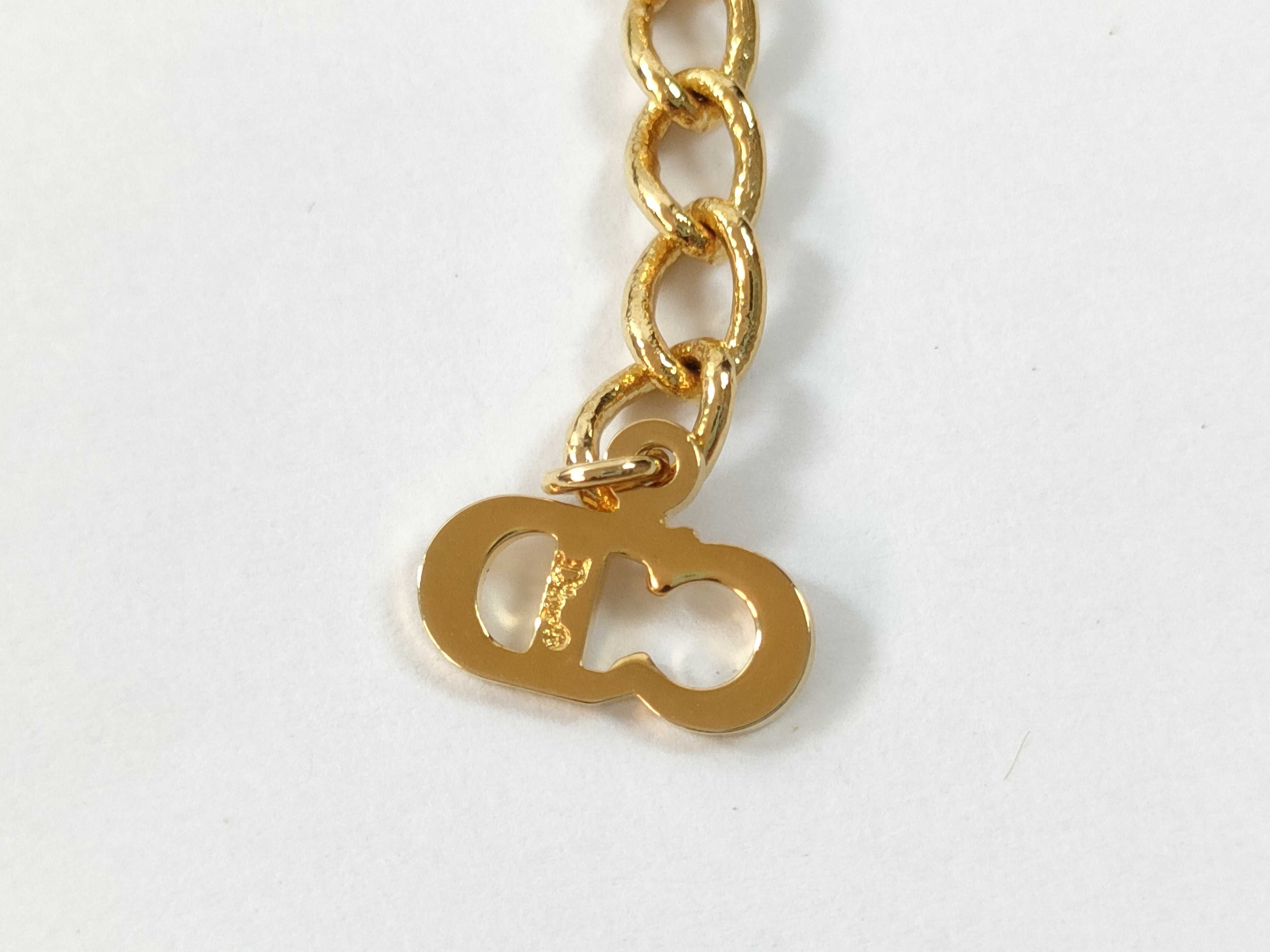 CD Logo Vintage Necklace Metal Gold Women's Necklace — view 9