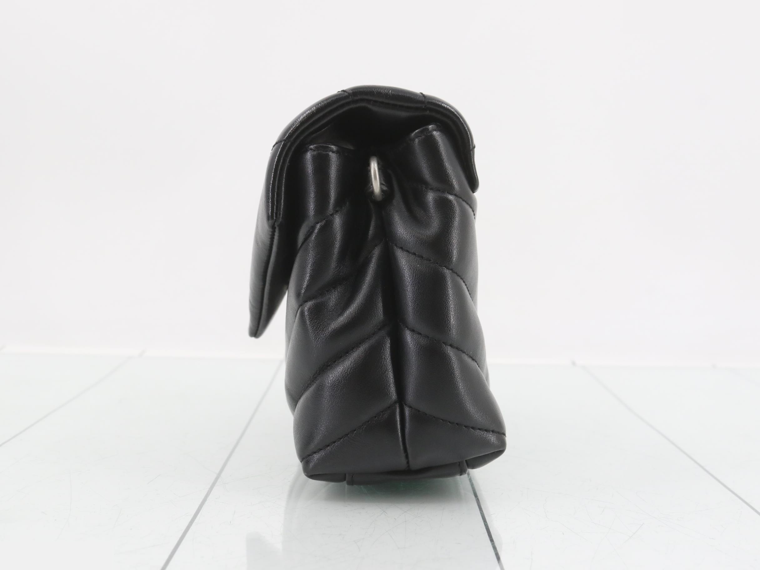 Lulu Shoulder Bag, Leather, Black — view 3