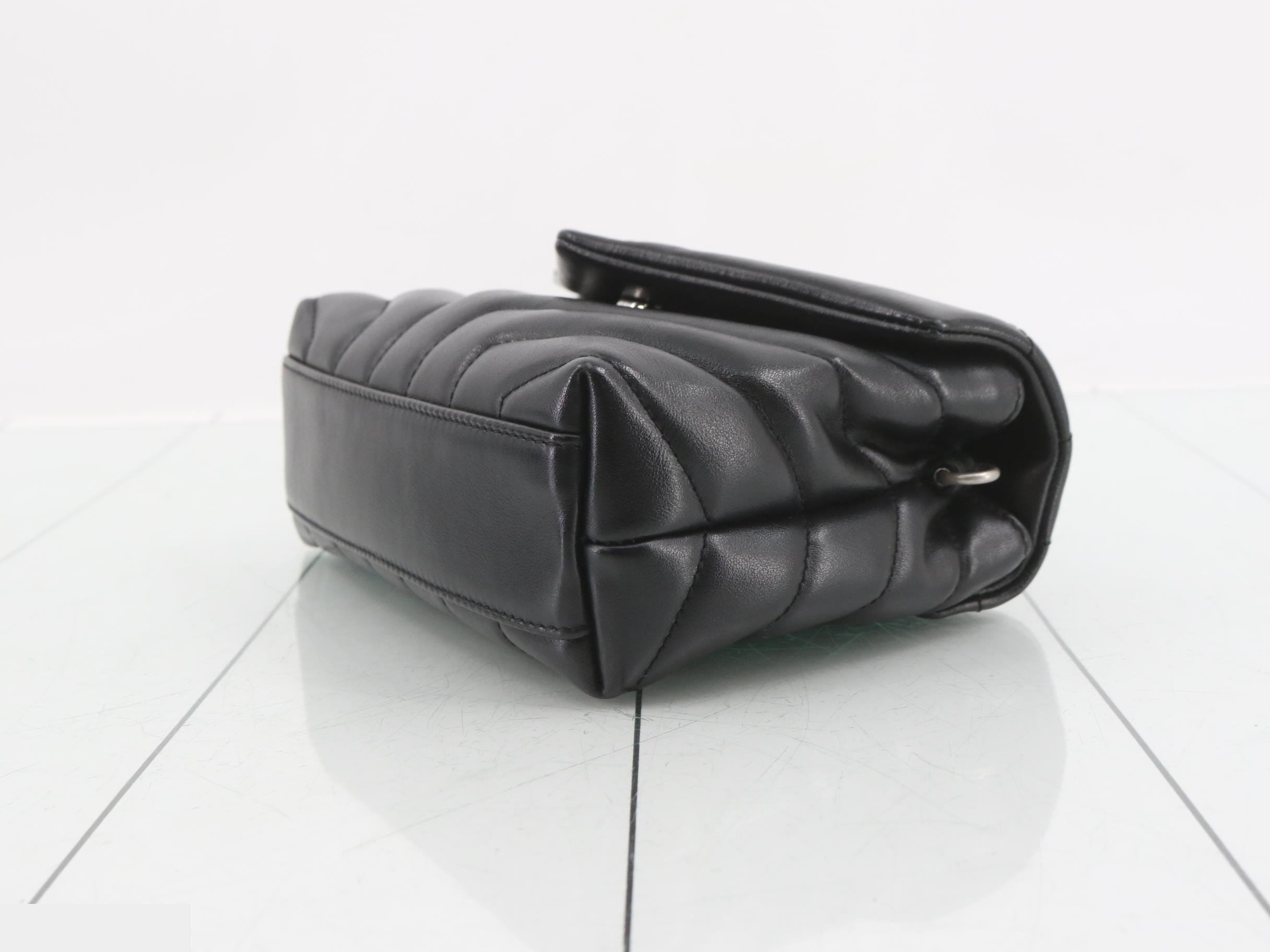 Lulu Shoulder Bag, Leather, Black — view 6