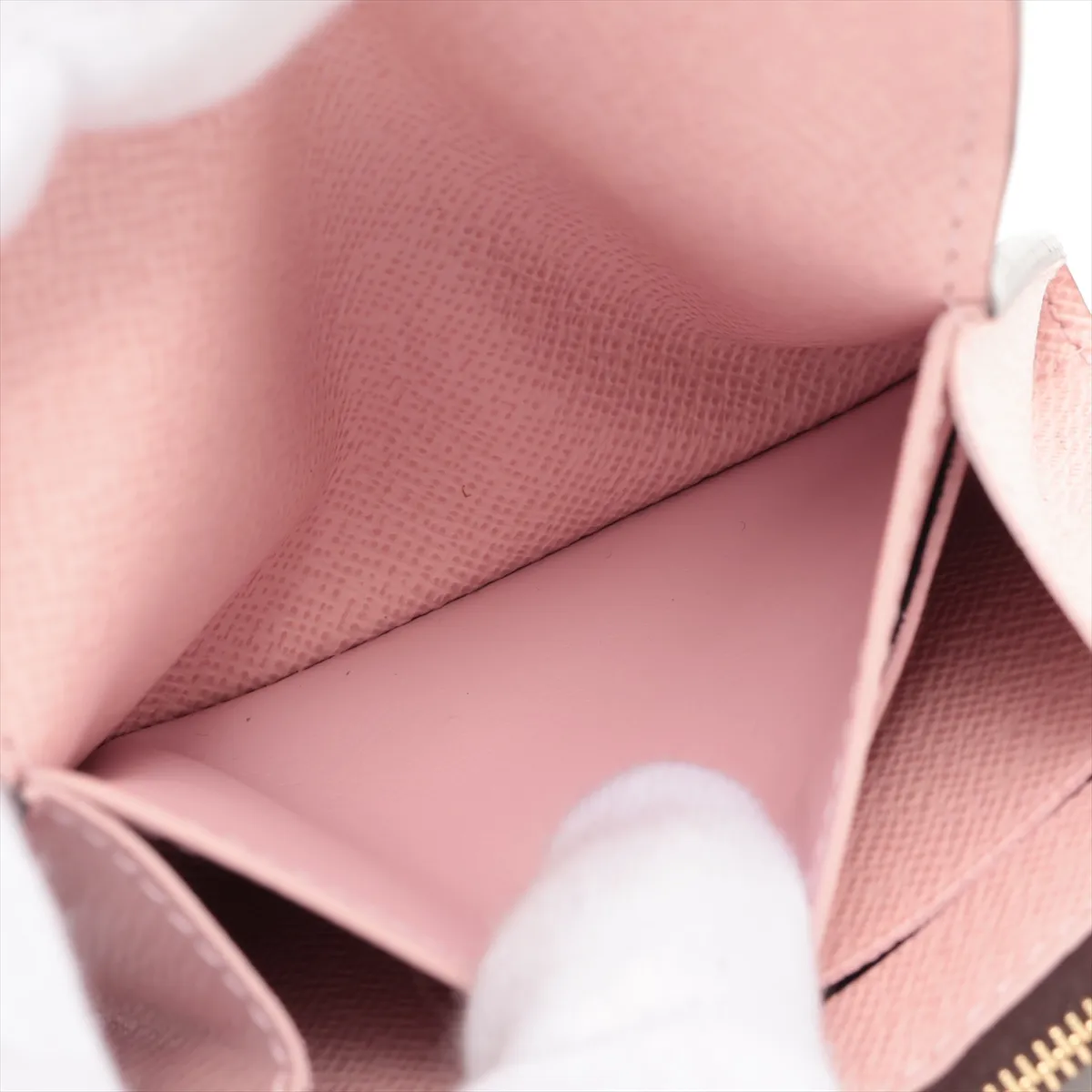 Monogram Portemonnaie Rosalie M62361 Rose Ballerine Coin Case (RFID detected) — view 4