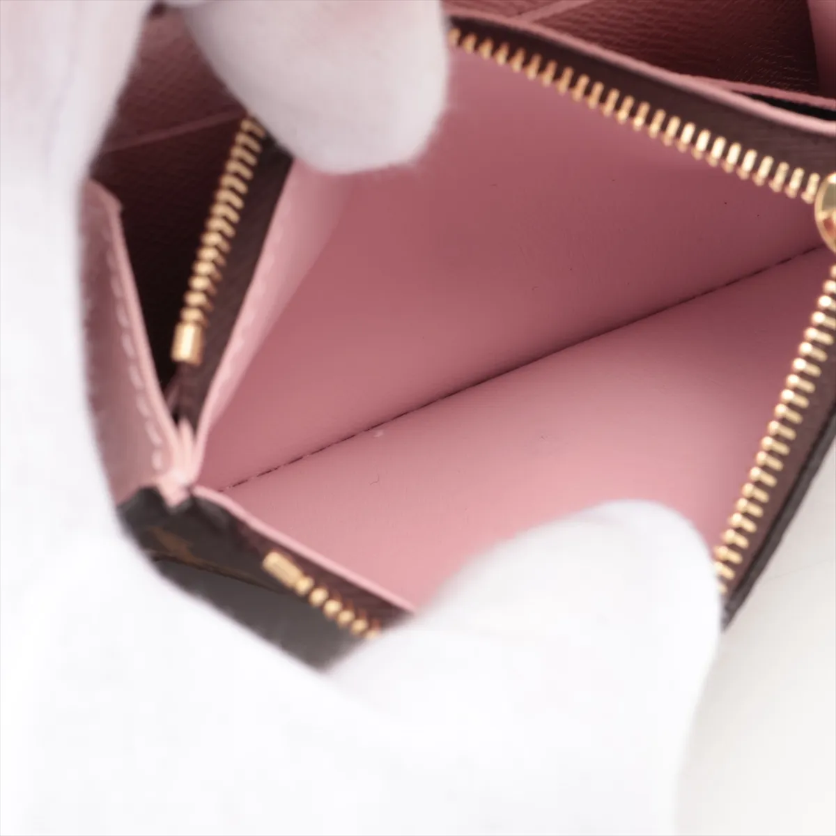 Monogram Portemonnaie Rosalie M62361 Rose Ballerine Coin Case (RFID detected) — view 6