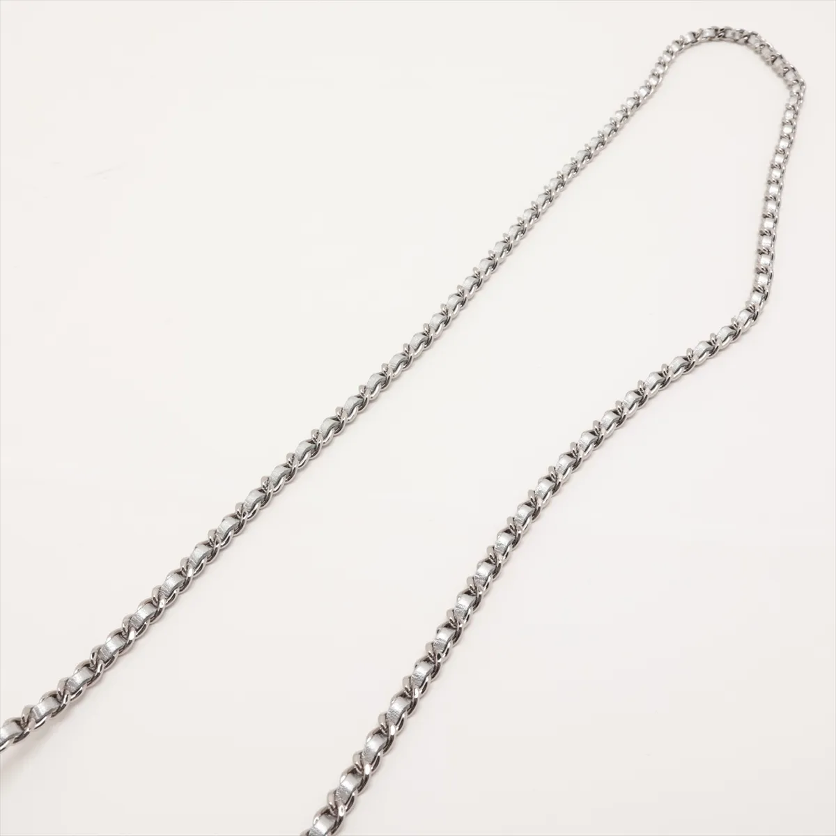 Matelassé Lambskin Chain Shoulder Bag, Silver, Silver Hardware, N56UGHE8, Random Serial Number — view 5