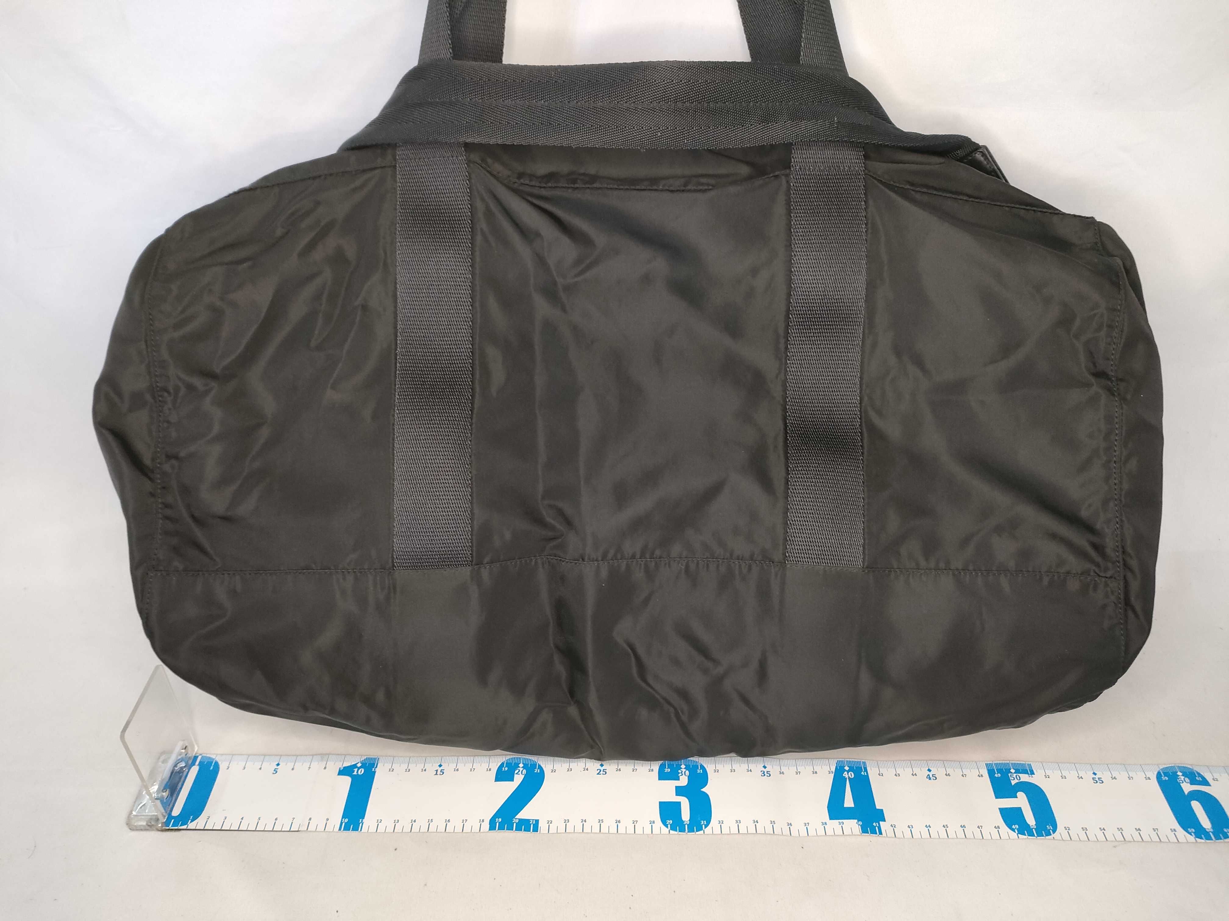 Nylon Prada 2WAY Boston Bag Nylon Black Triangle Logo Plate B4651 Boston Bag — view 2