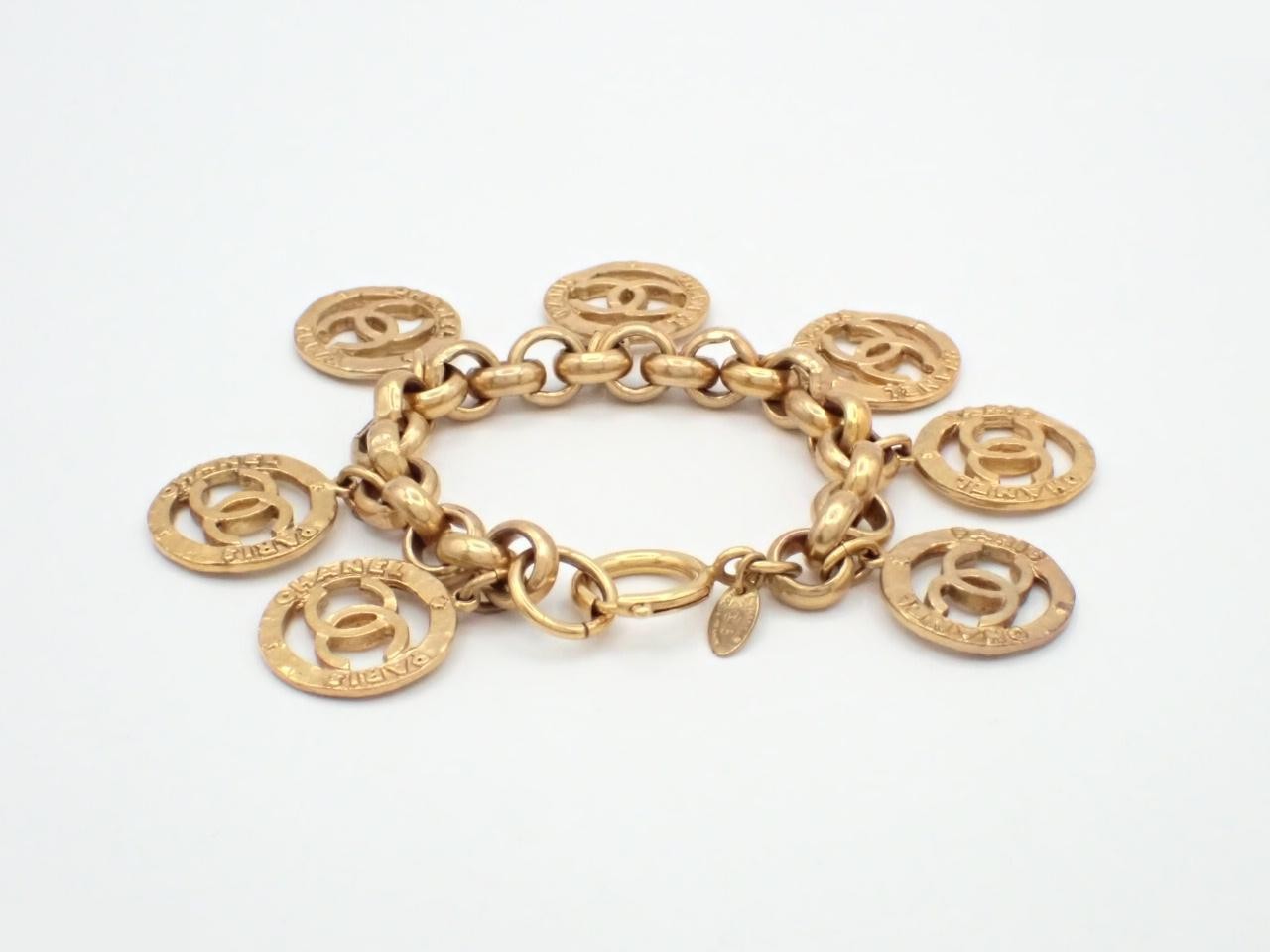 Coco Mark Bracelet/Bangle, Gold, Wrist Circumference Approx. 17cm — view 2