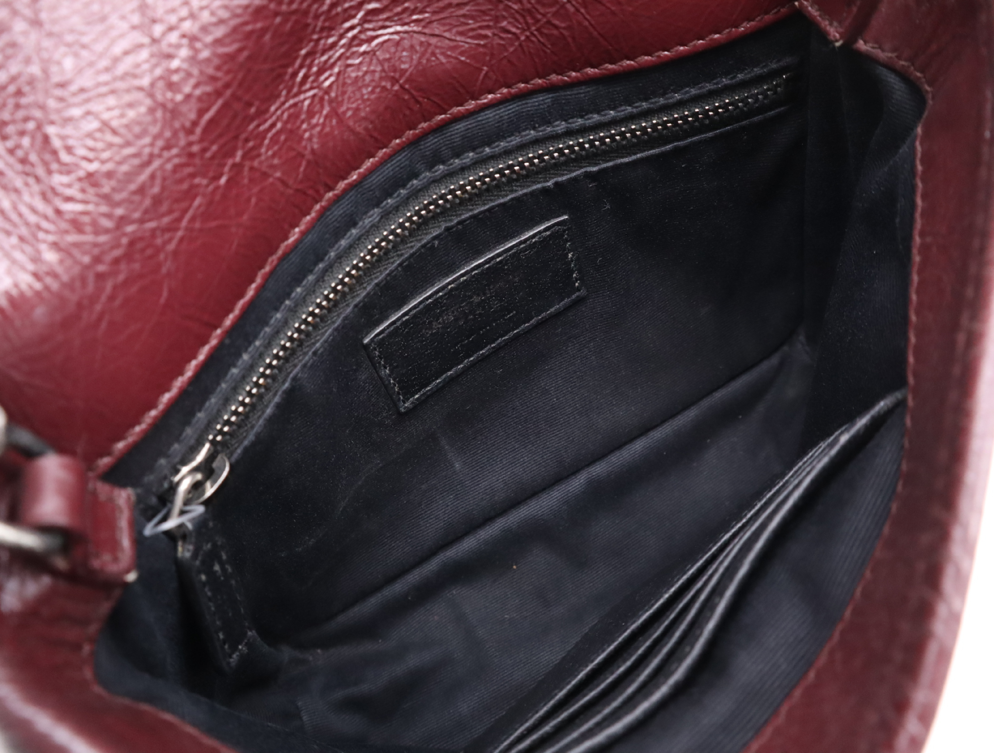 498883 Leather Niki Chain Shoulder Bag, Bordeaux Shoulder Bag — view 12