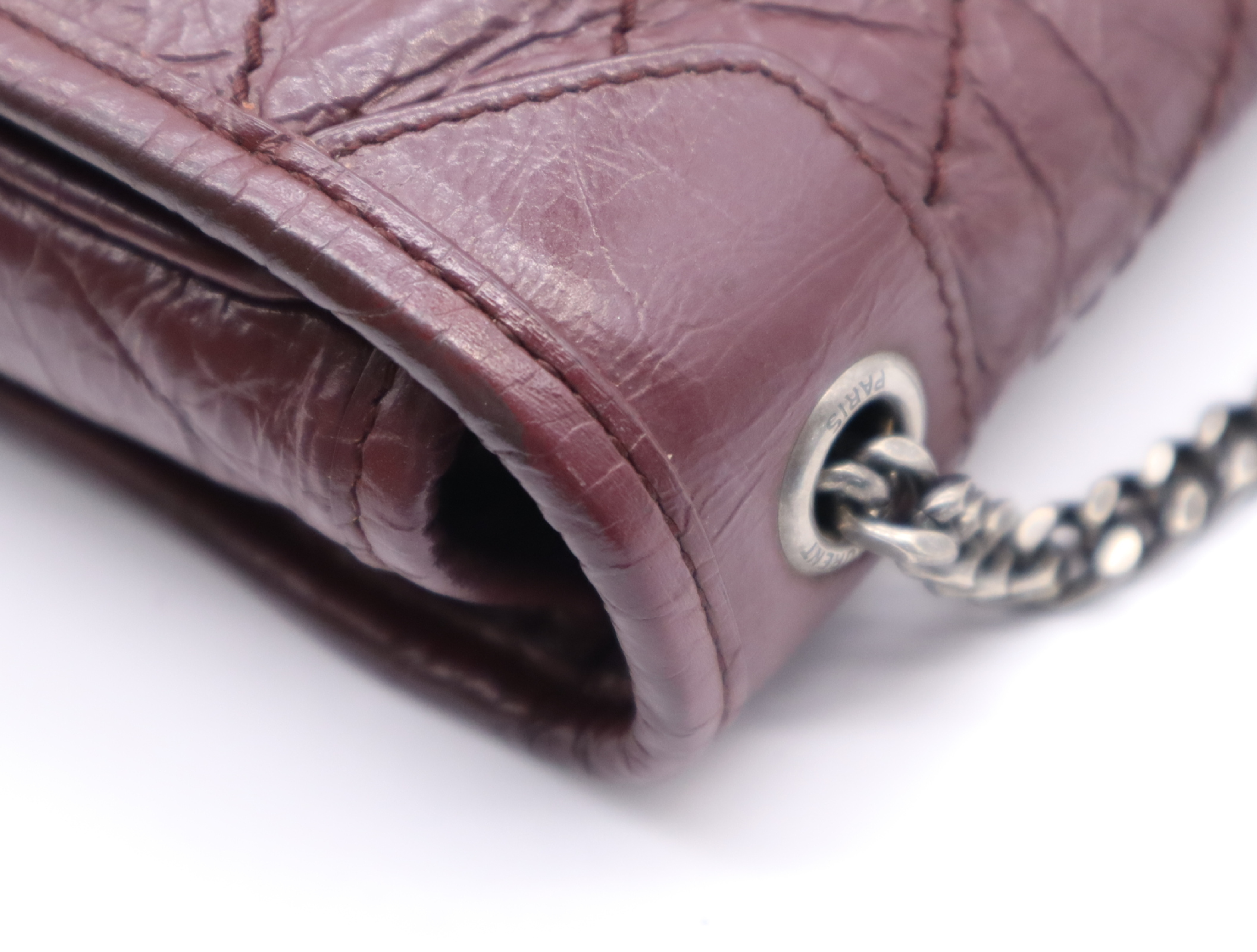 498883 Leather Niki Chain Shoulder Bag, Bordeaux Shoulder Bag — view 8