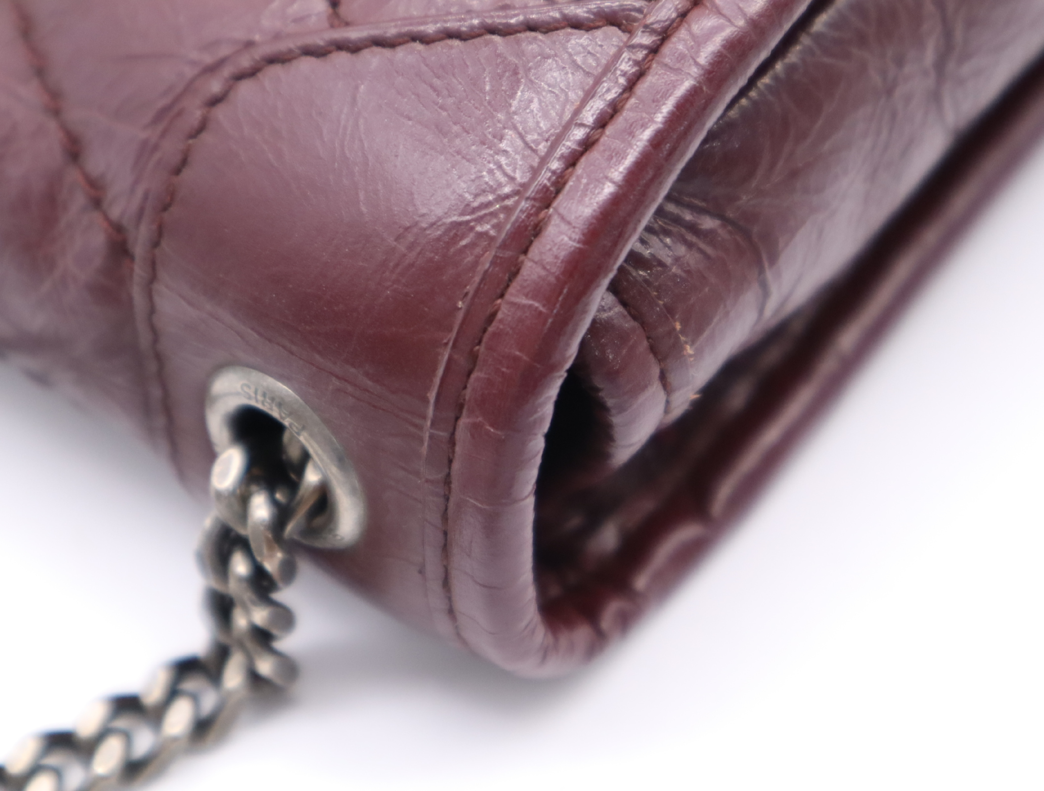 498883 Leather Niki Chain Shoulder Bag, Bordeaux Shoulder Bag — view 9
