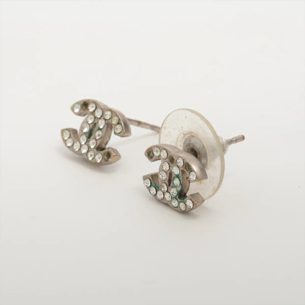 Coco Mark D10V Earrings (Pair) GP x Rhinestones. — view 3