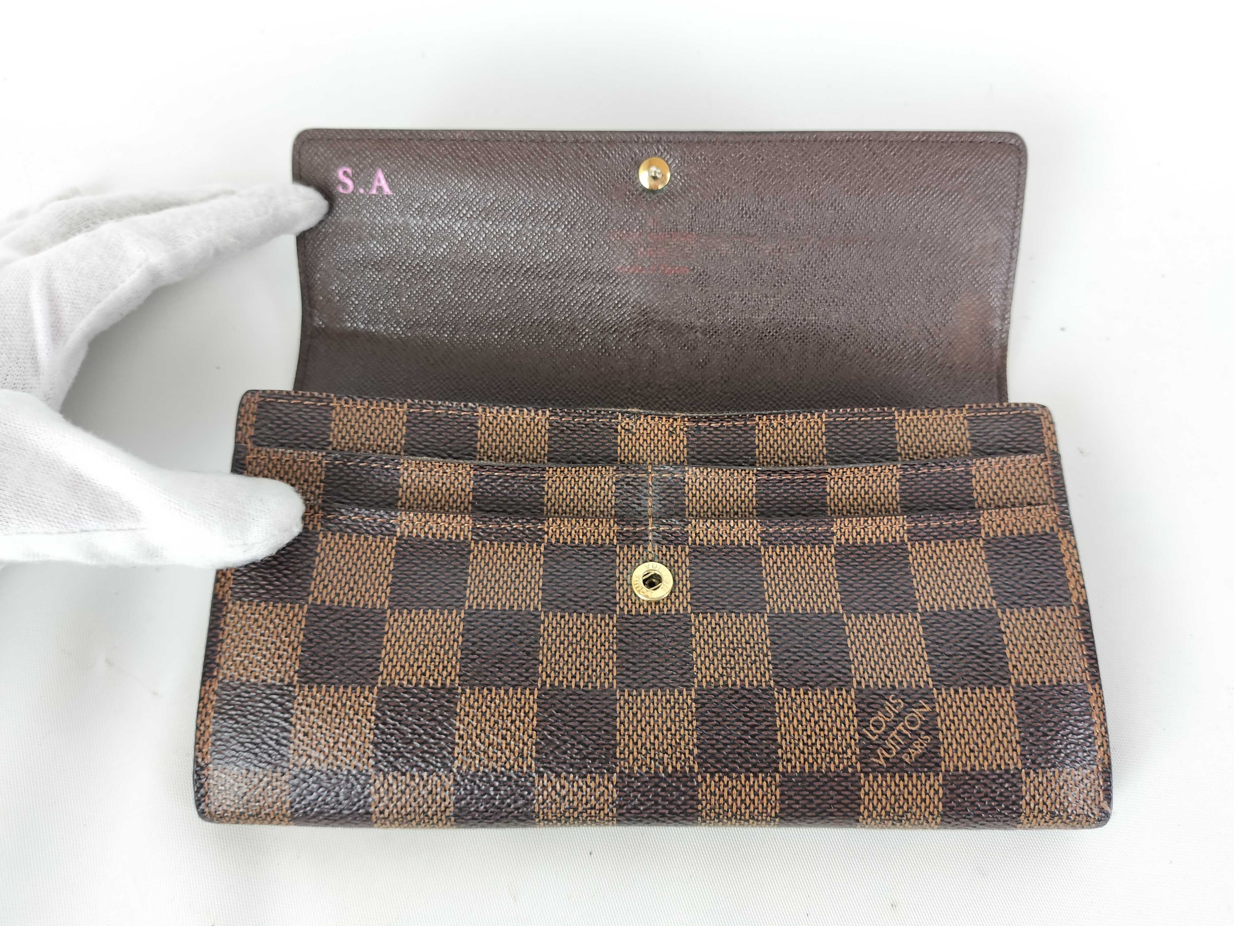 Damier Portefeuille Sarah wallet with initials — view 6