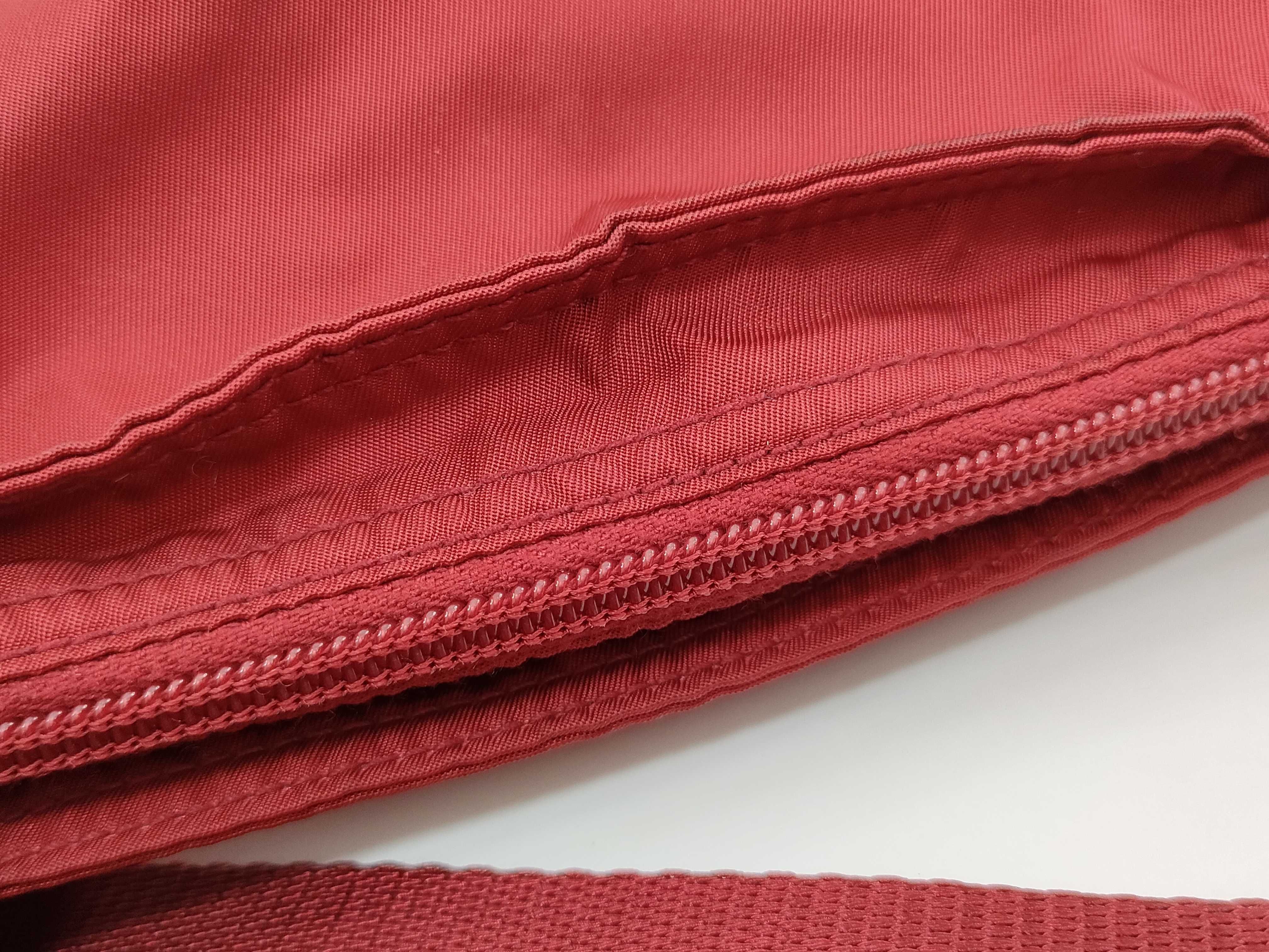 Nylon Shoulder Bag, Red — view 7