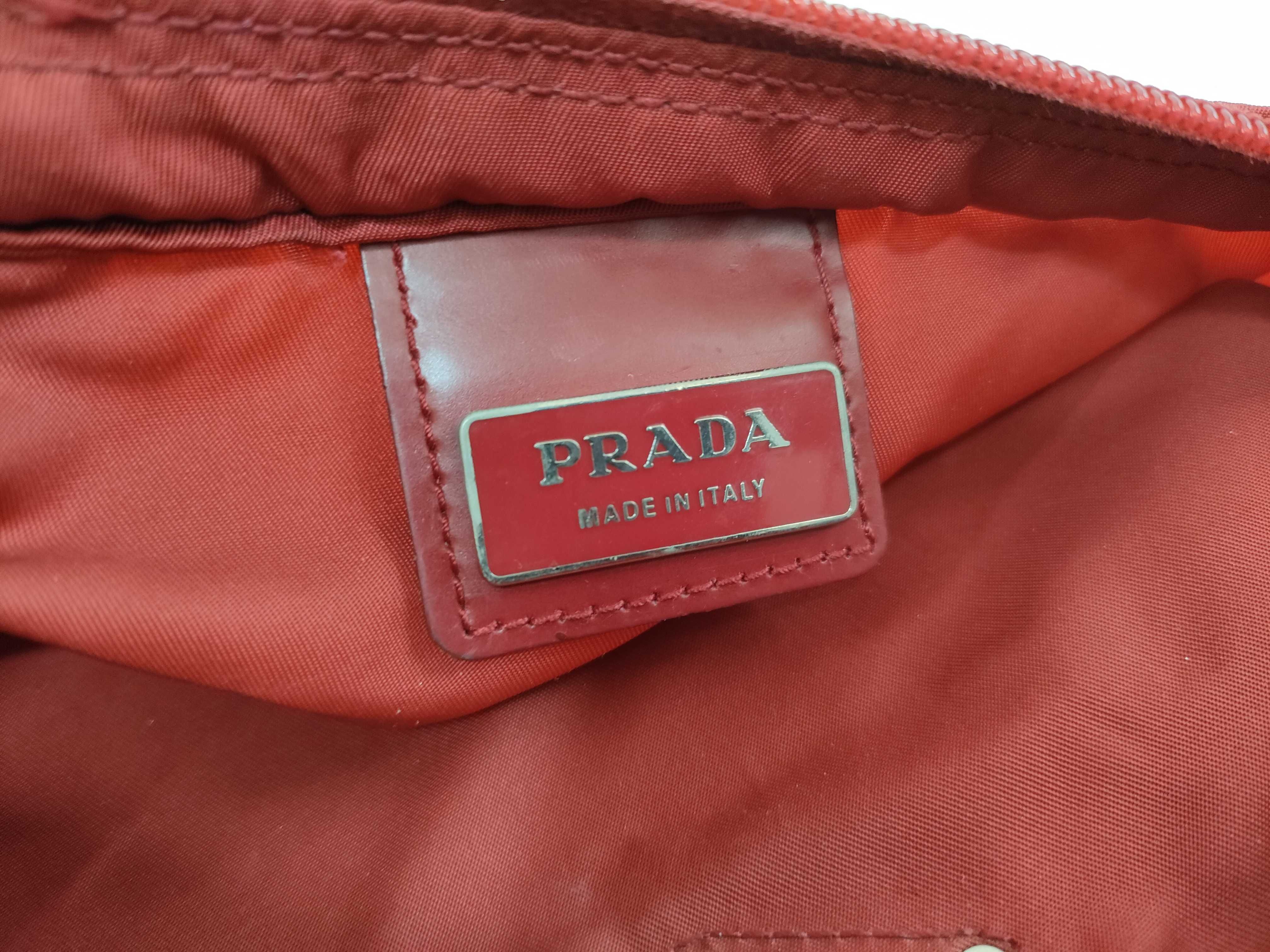 Nylon Shoulder Bag, Red — view 10