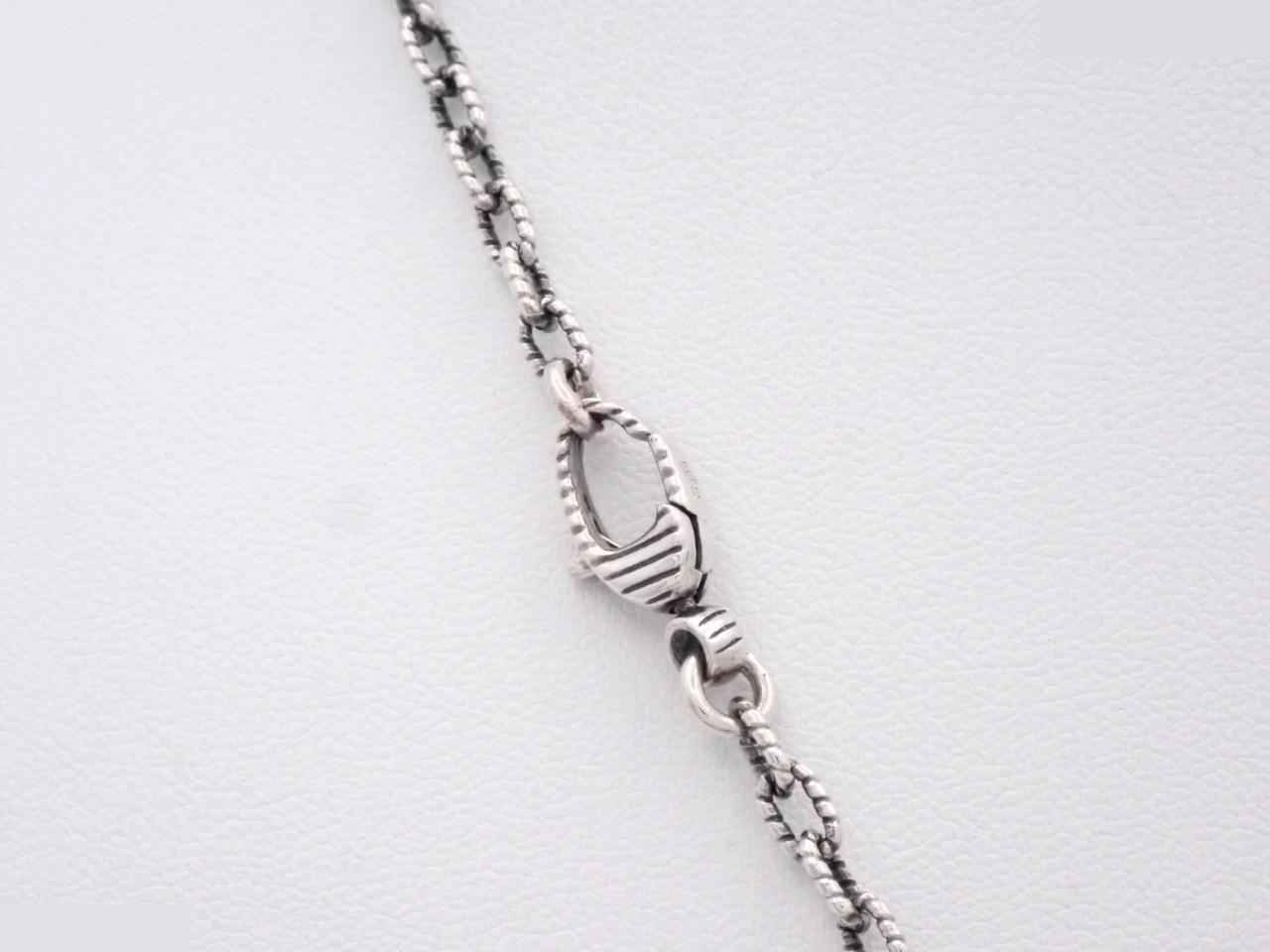 Interlocking G Arabesque Necklace, 925 sterling silver, 17.2g — view 2