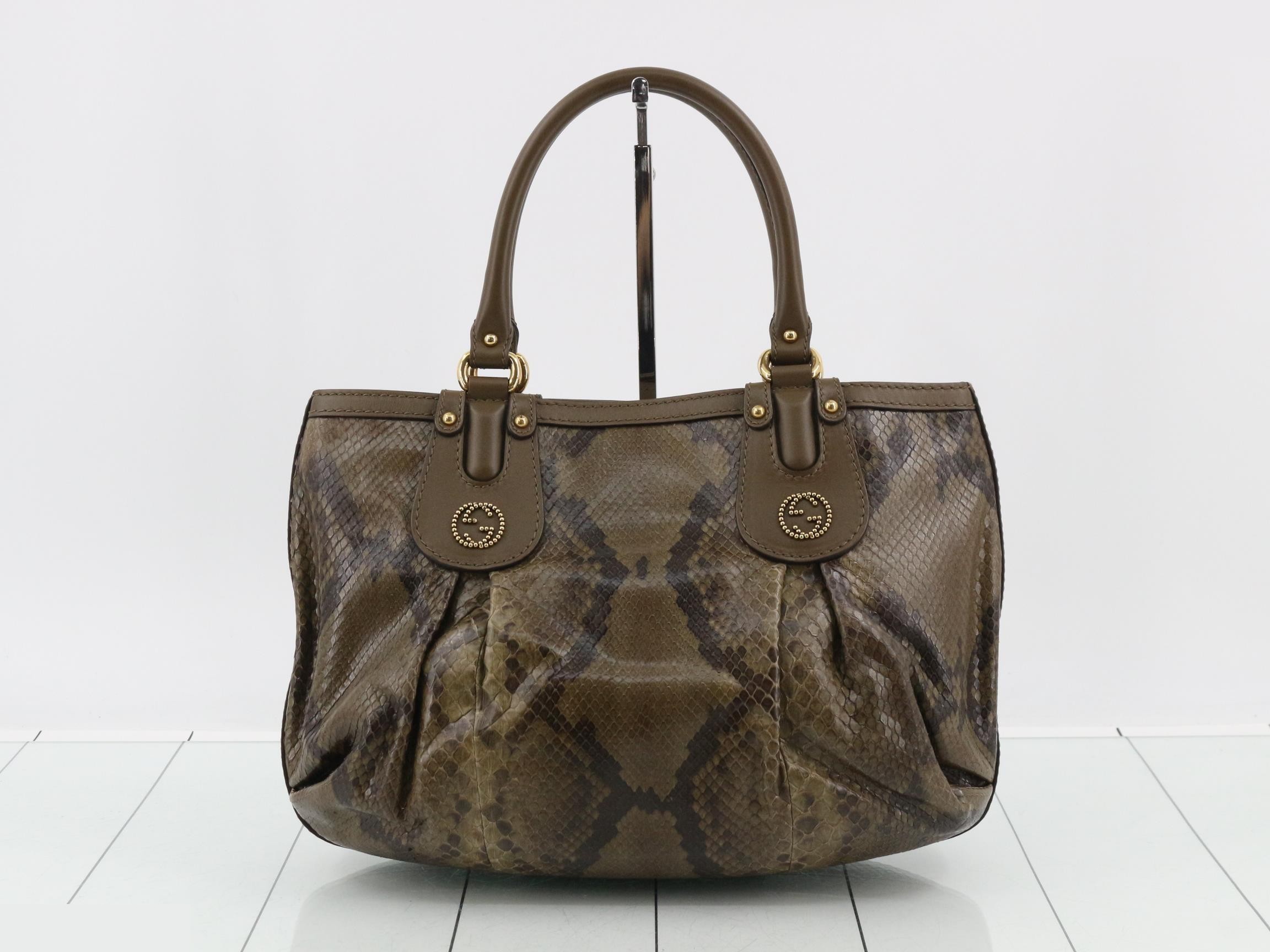 269953 Python GG Studded Handbag Tote Bag