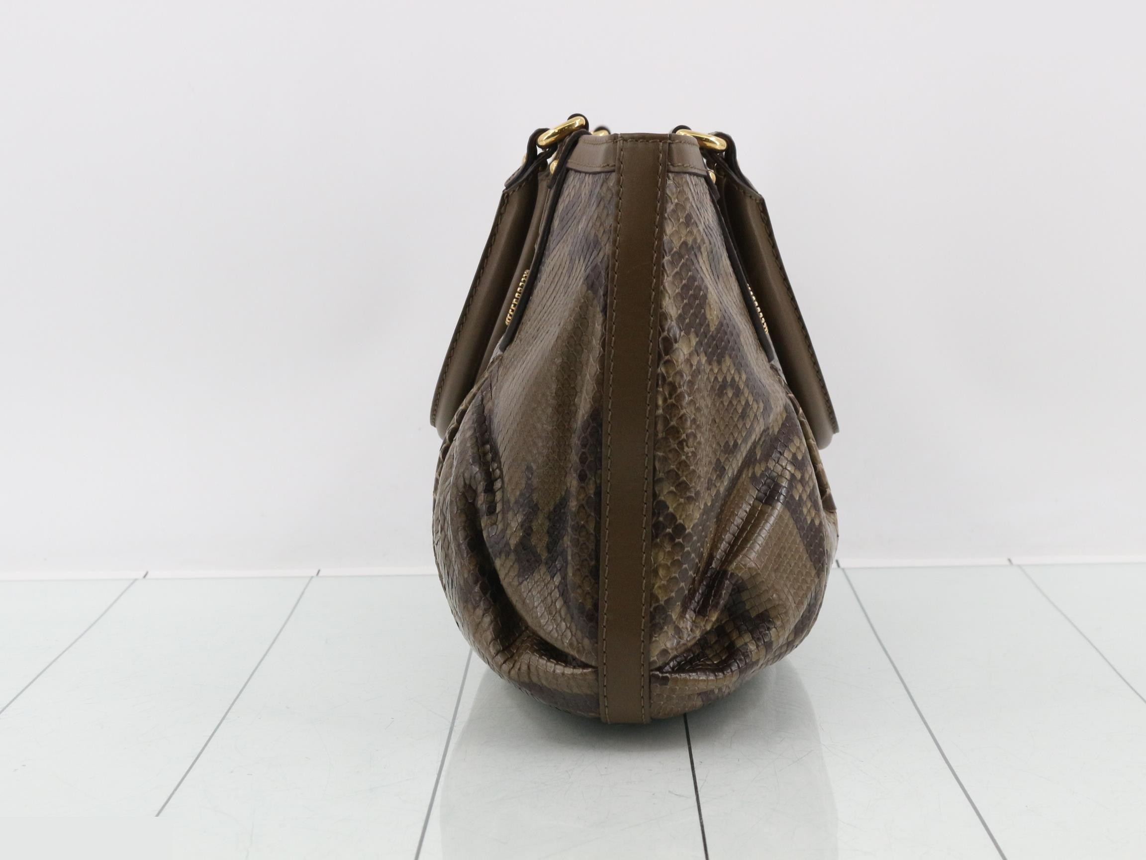 269953 Python GG Studded Handbag Tote Bag — view 3