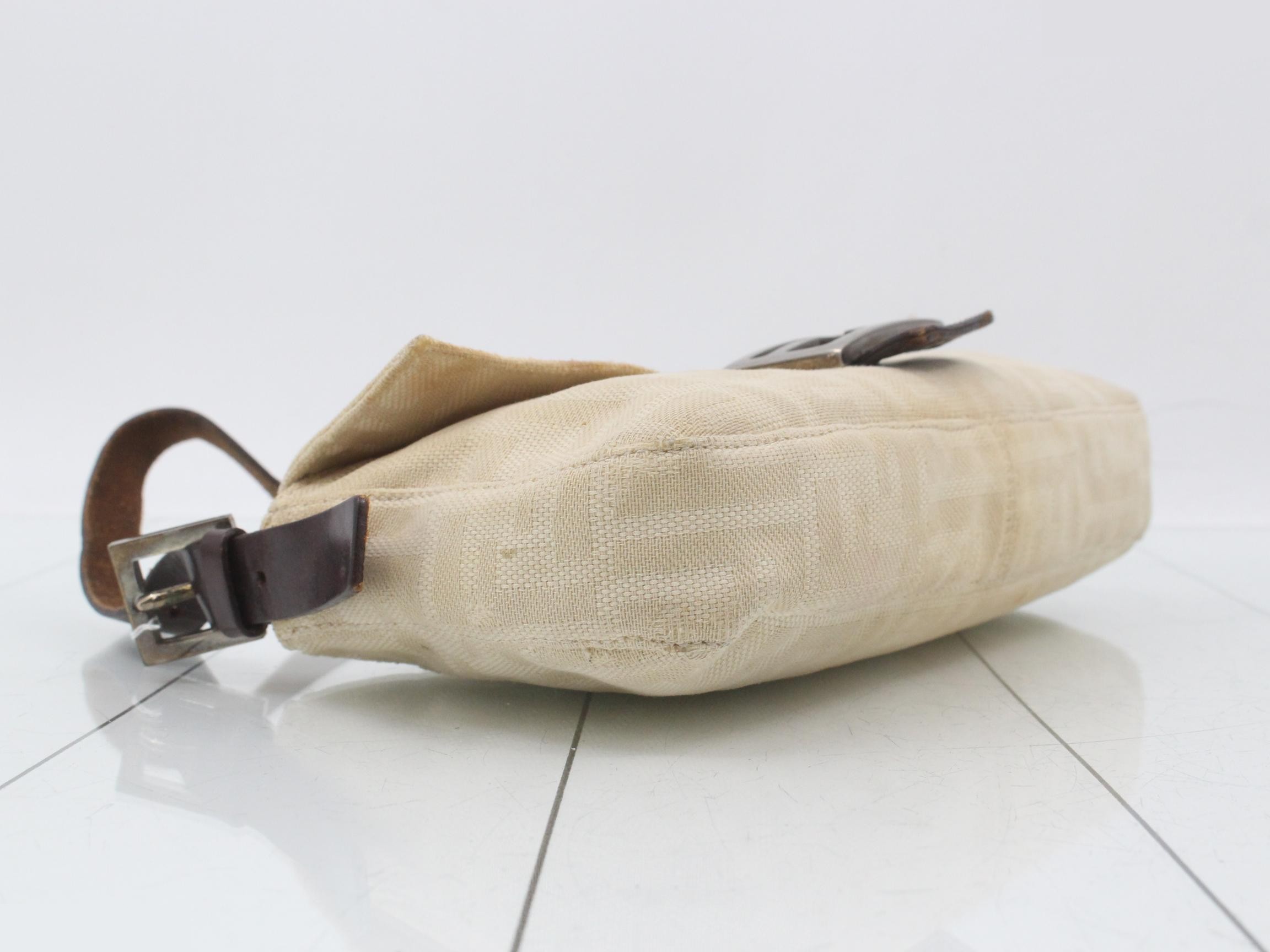 Mamma Baguette Canvas/Leather One-Shoulder Bag, Beige — view 5