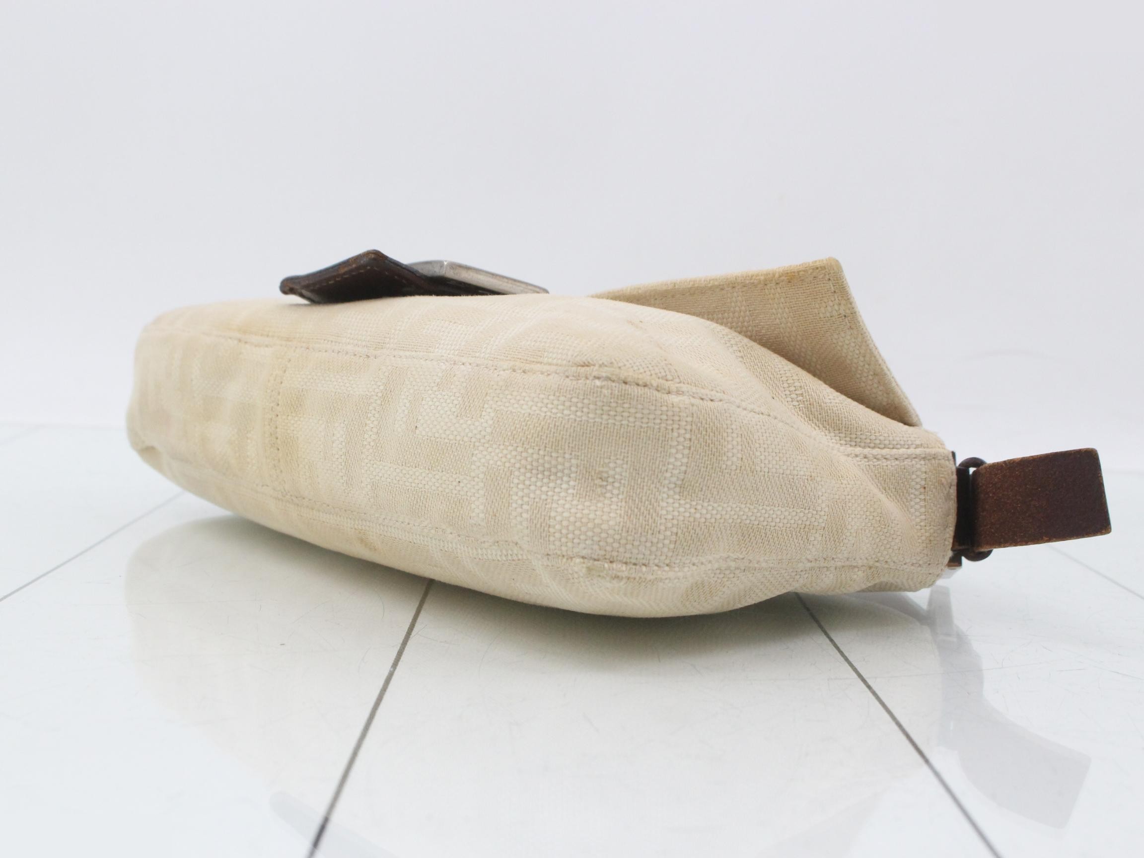 Mamma Baguette Canvas/Leather One-Shoulder Bag, Beige — view 6