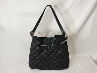 GG Suede One-Shoulder Bag (001.3748) - Handbag