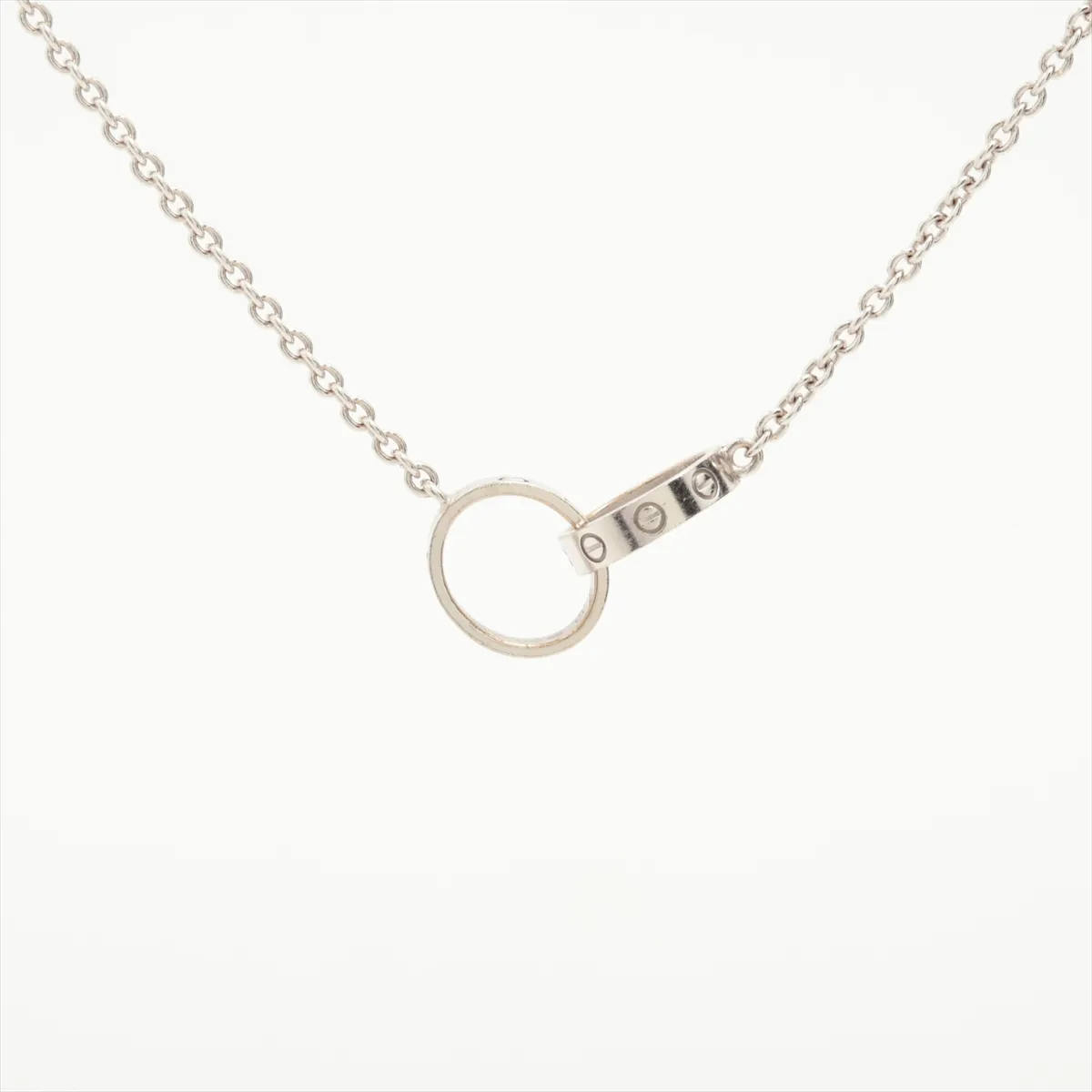 Baby Love Necklace 750 (WG) x K18WG 7.4g EI2916 Plate Not Original (K18WG Engraved)