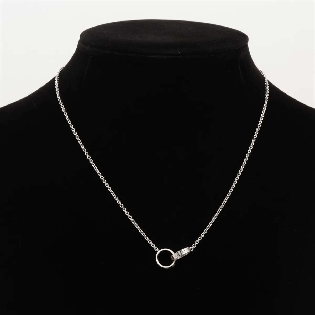 Baby Love Necklace 750 (WG) x K18WG 7.4g EI2916 Plate Not Original (K18WG Engraved) — view 5