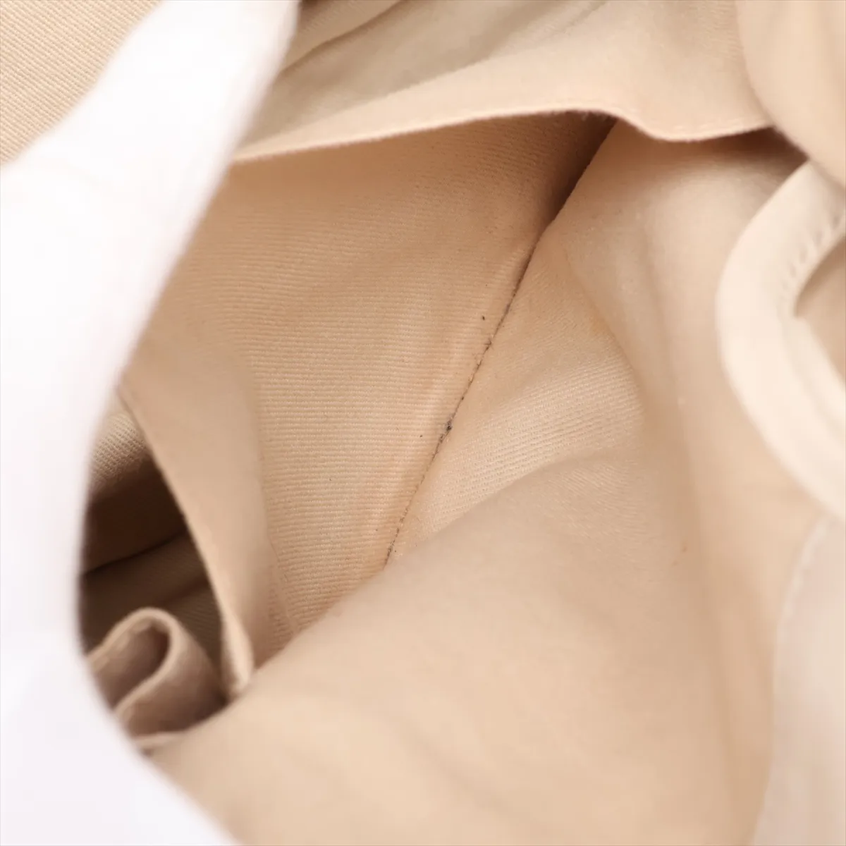 Wild Stitch Lambskin Chain Tote Bag, Ivory, Silver Hardware, 11354502, Serial Number 11 — view 9