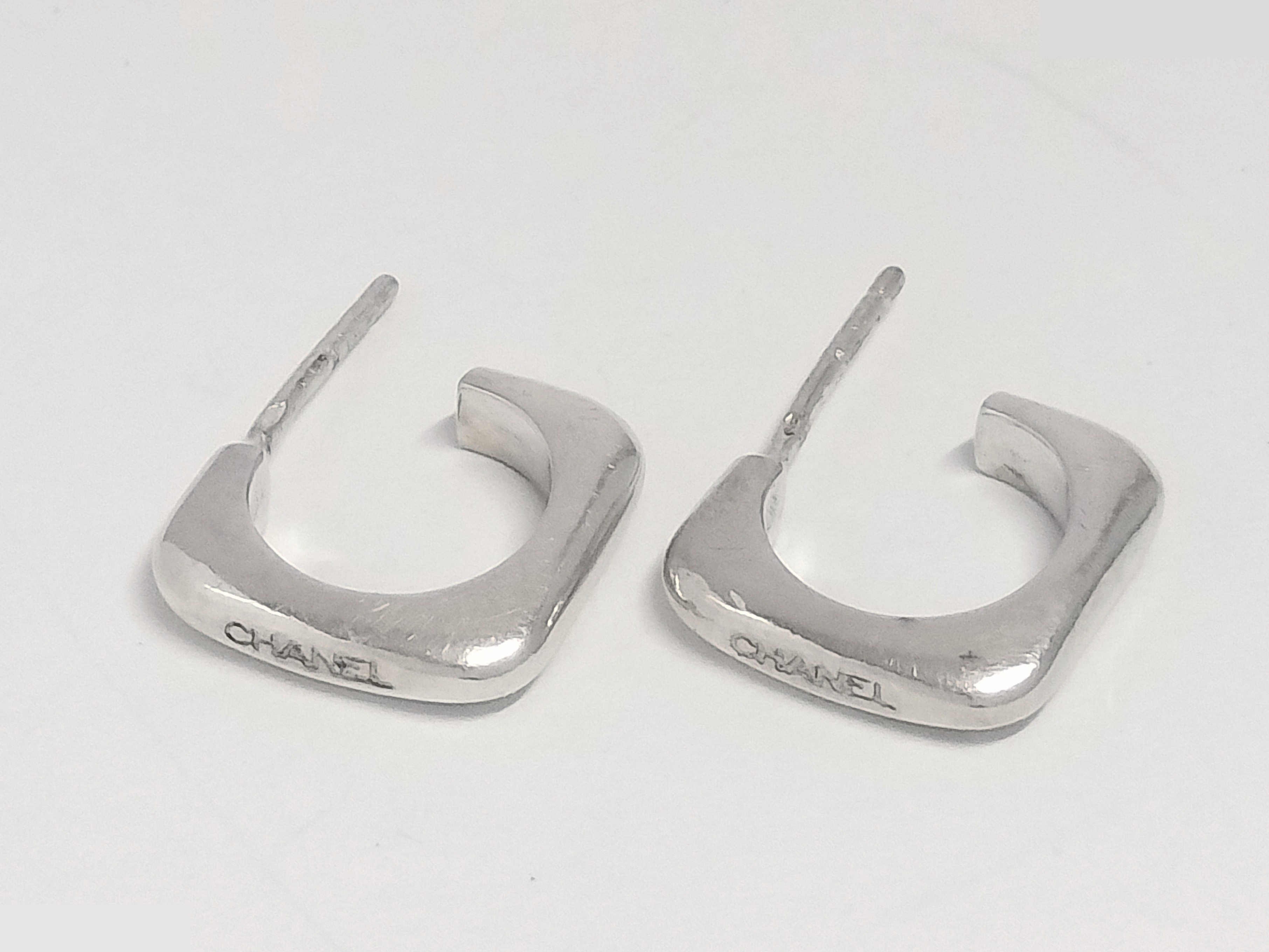 Logo silver earrings 925/3.6g