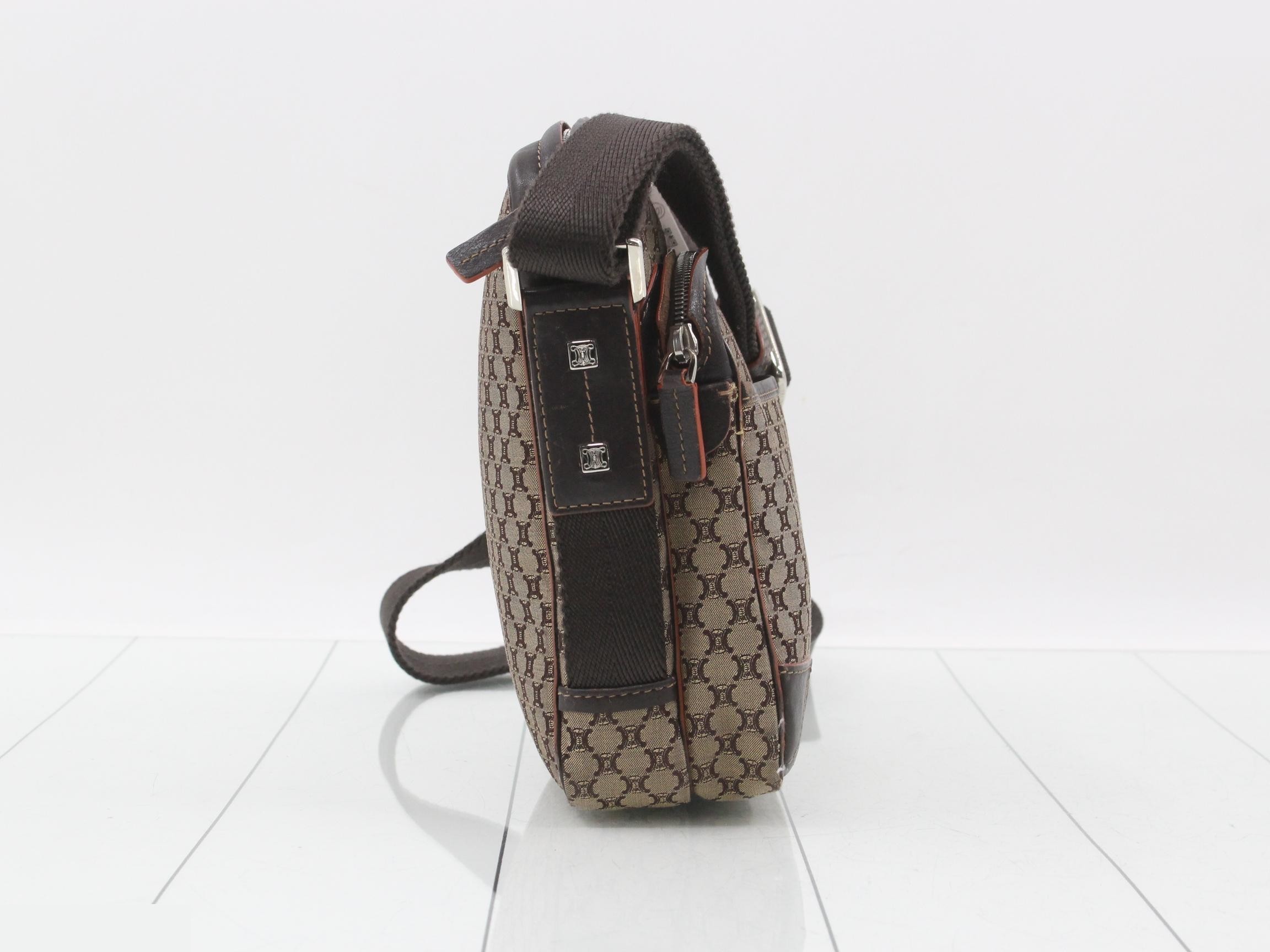 C Macadam Shoulder Bag, Beige Canvas — view 4