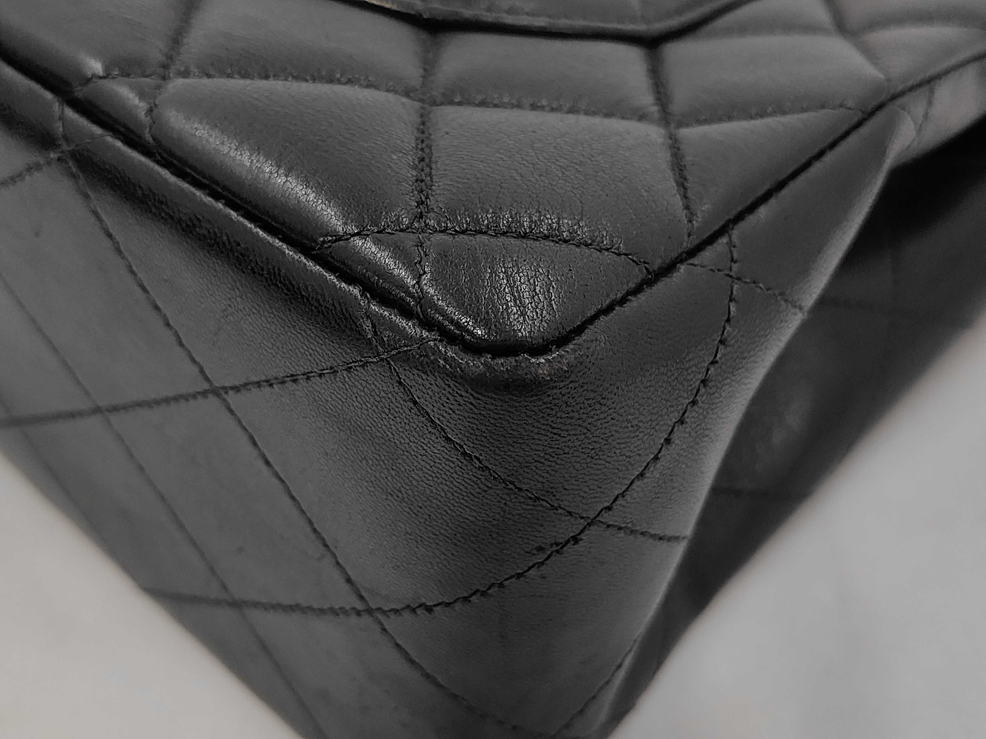 Lambskin Large Matelassé Black Shoulder Bag — view 3