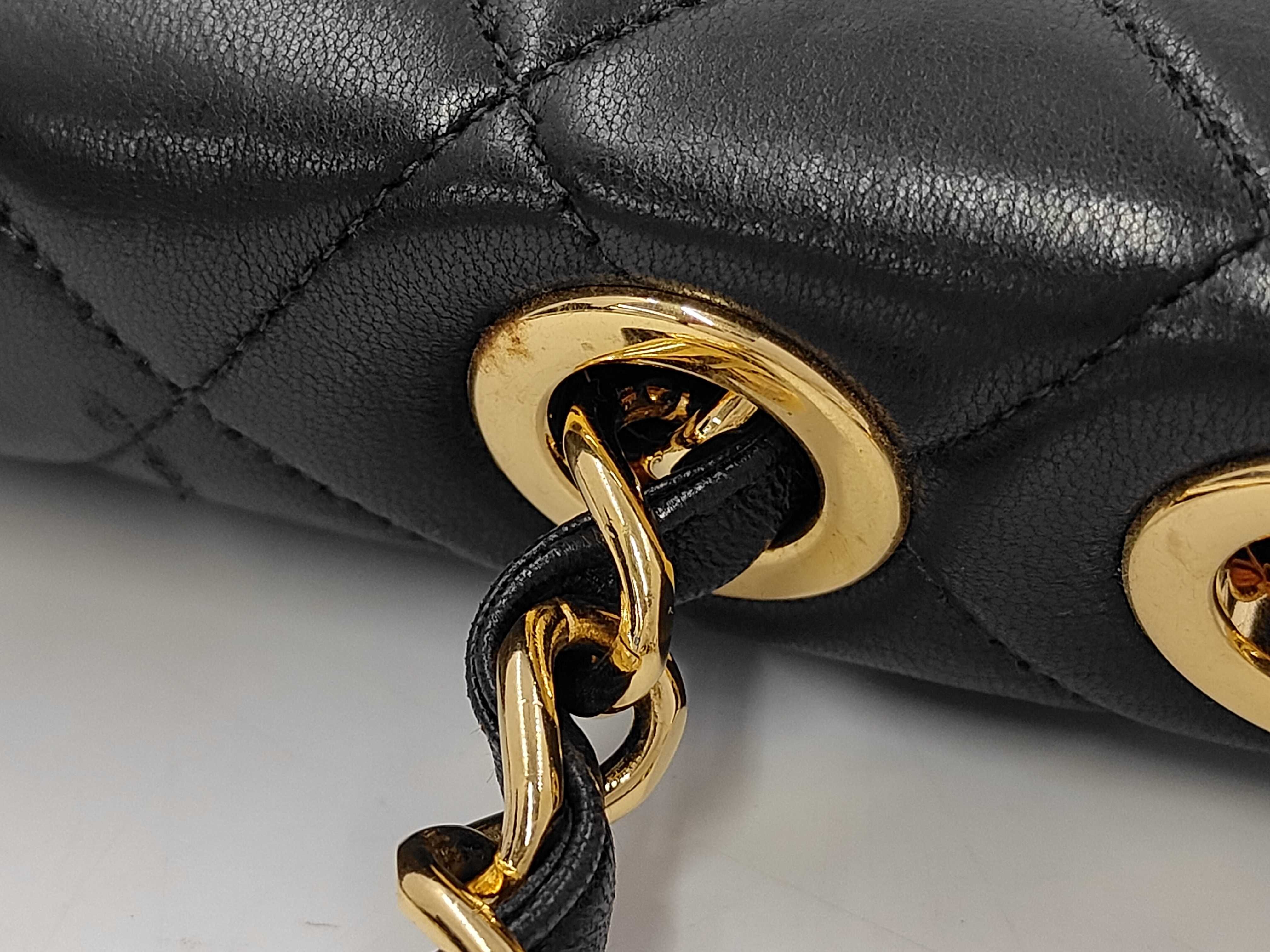 Lambskin Large Matelassé Black Shoulder Bag — view 7