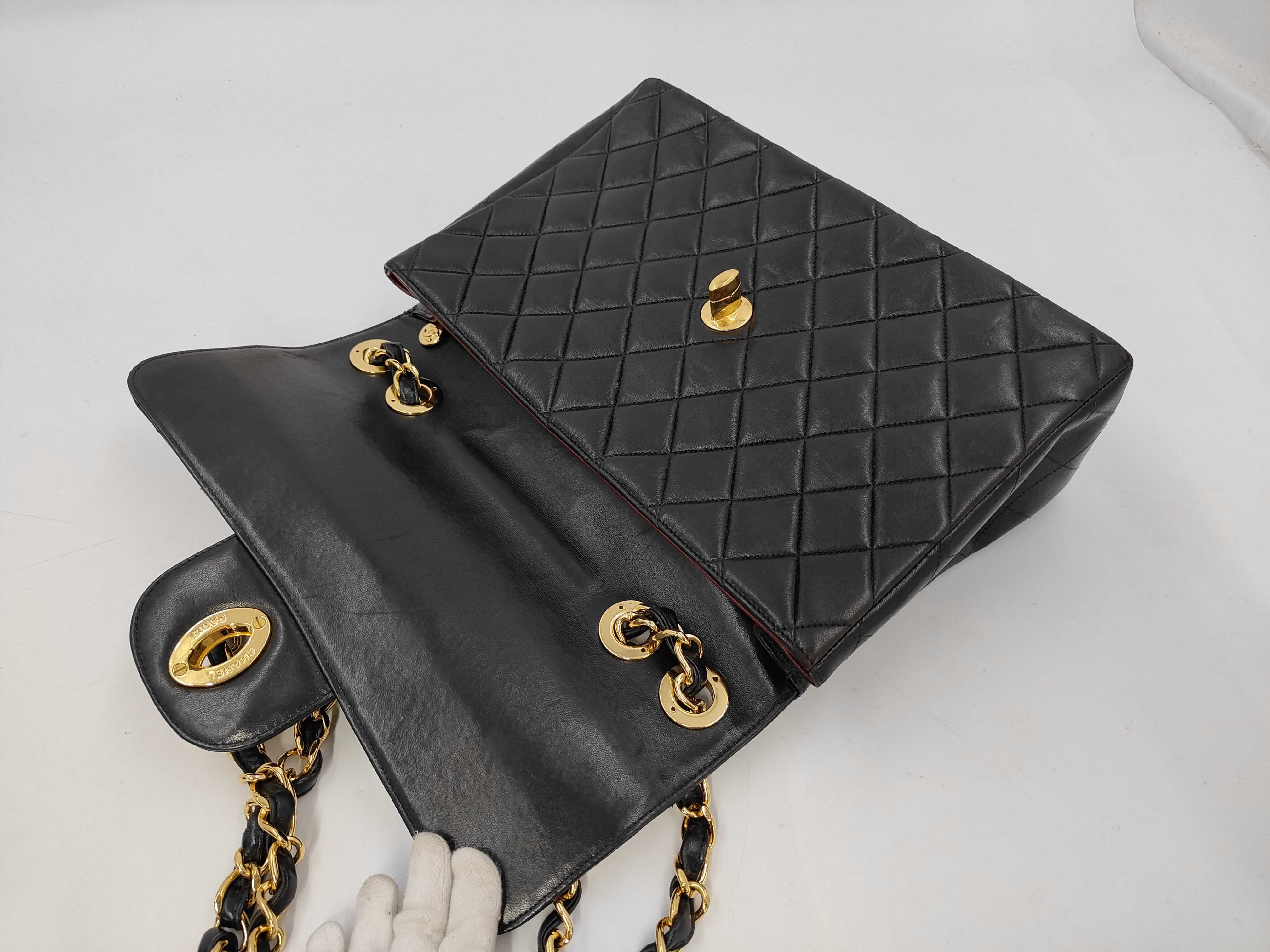 Lambskin Large Matelassé Black Shoulder Bag — view 8