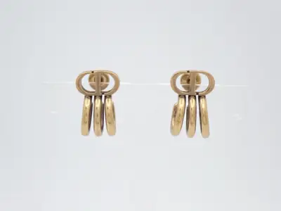 C-shaped hoop earrings