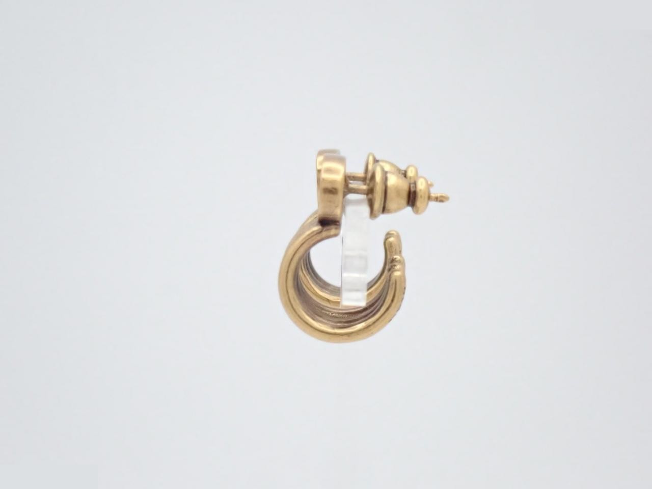 C-shaped hoop earrings — view 3