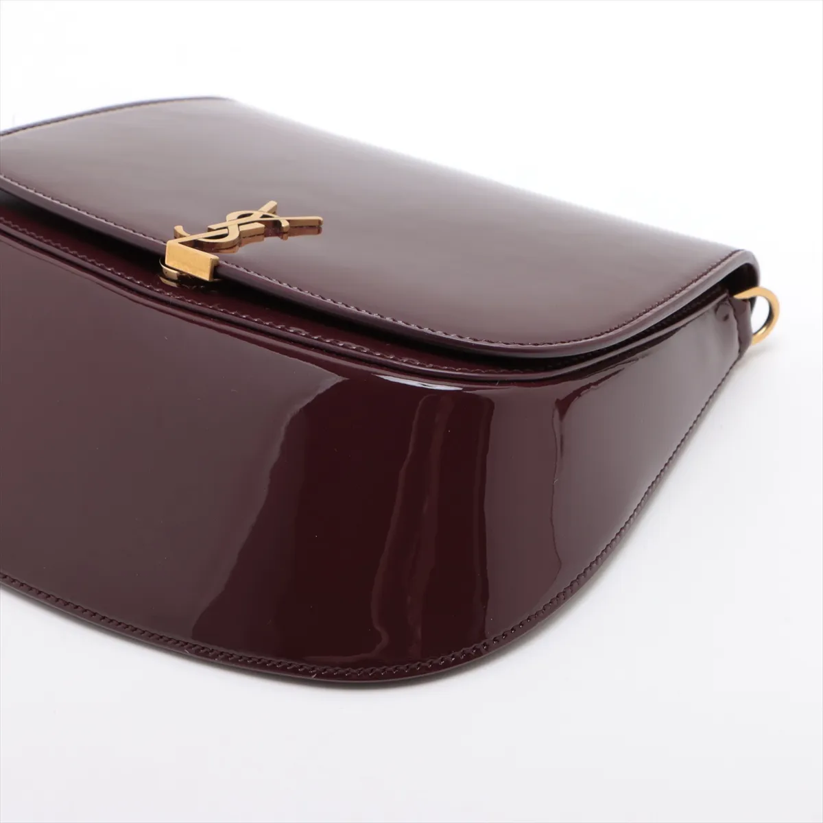 Voltaire Mini Patent Leather Shoulder Bag, Bordeaux 800846 — view 3