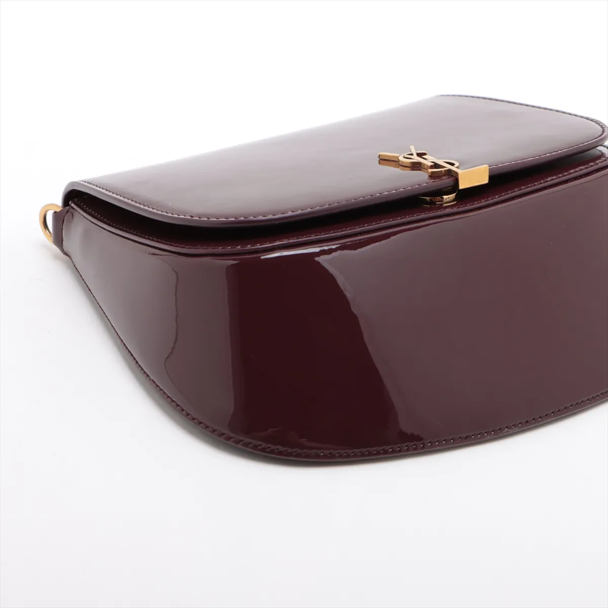 Voltaire Mini Patent Leather Shoulder Bag, Bordeaux 800846 — view 4