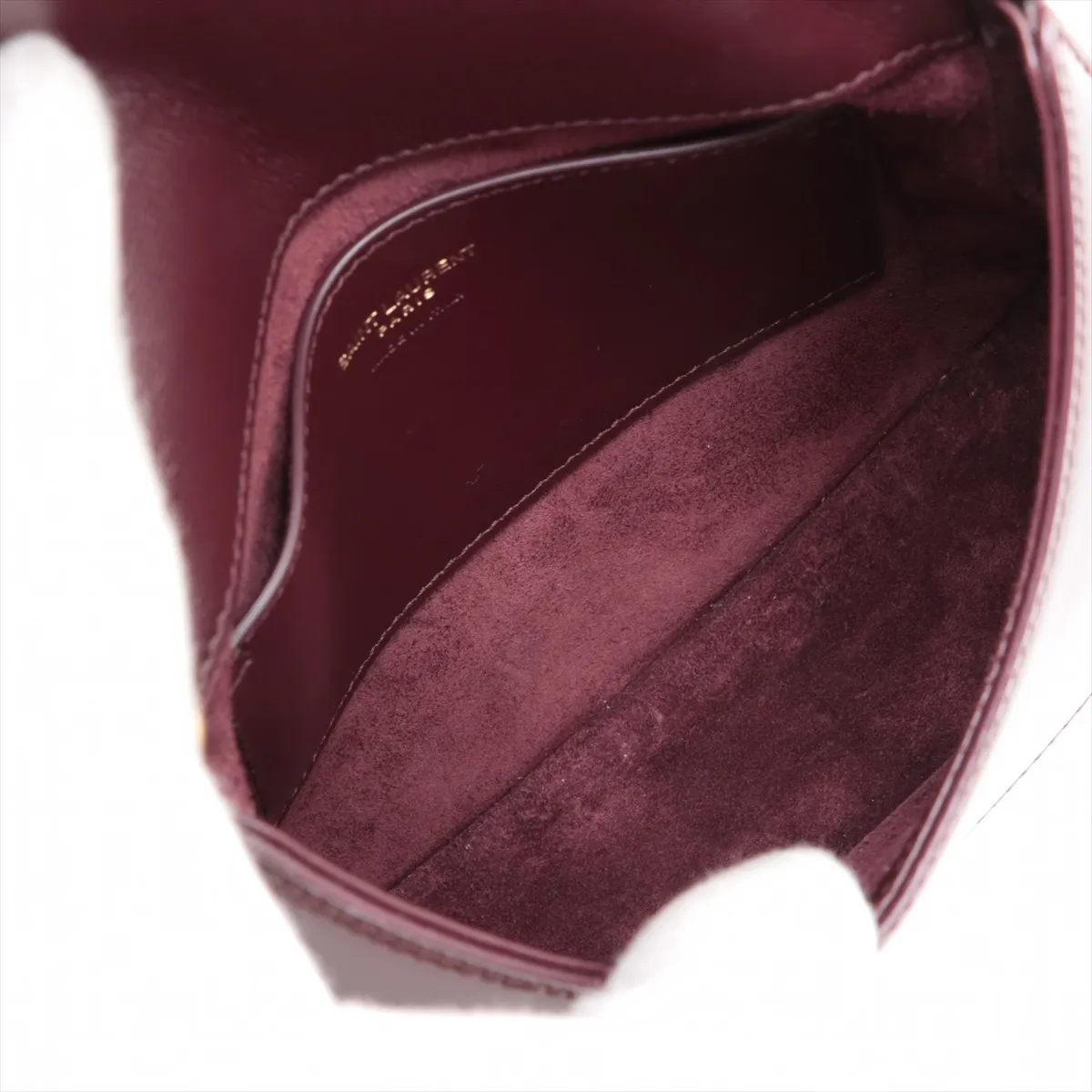 Voltaire Mini Patent Leather Shoulder Bag, Bordeaux 800846 — view 6